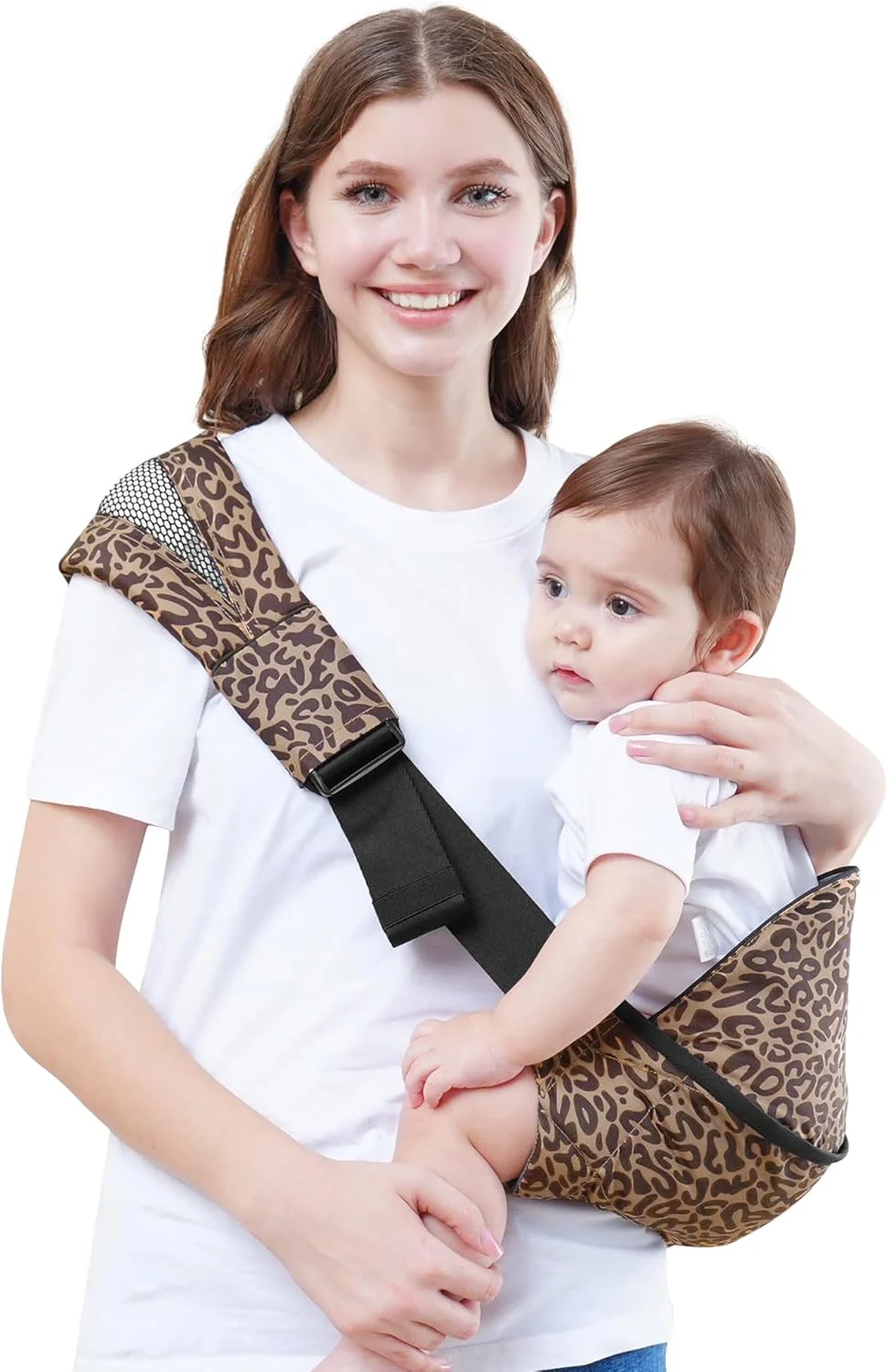 آغوشی کودک گاگاکو با صندلی کمری ضد لغزش، مناسب برای کودکان نوپا از 6 ماهگی (طرح پلنگی)