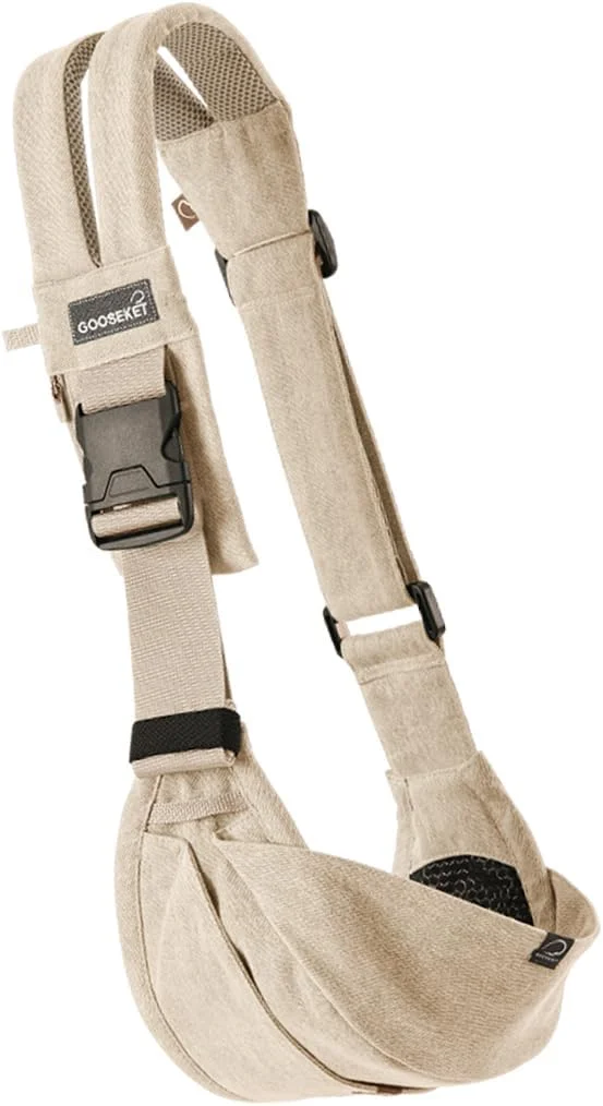 آغوشی کودک گوسکت 365، 100% پنبه، سبک وزن، استفاده آسان، قابل حمل، مناسب برای 6 تا 48 ماهگی، تحمل وزن تا 20 کیلوگرم (بژ)