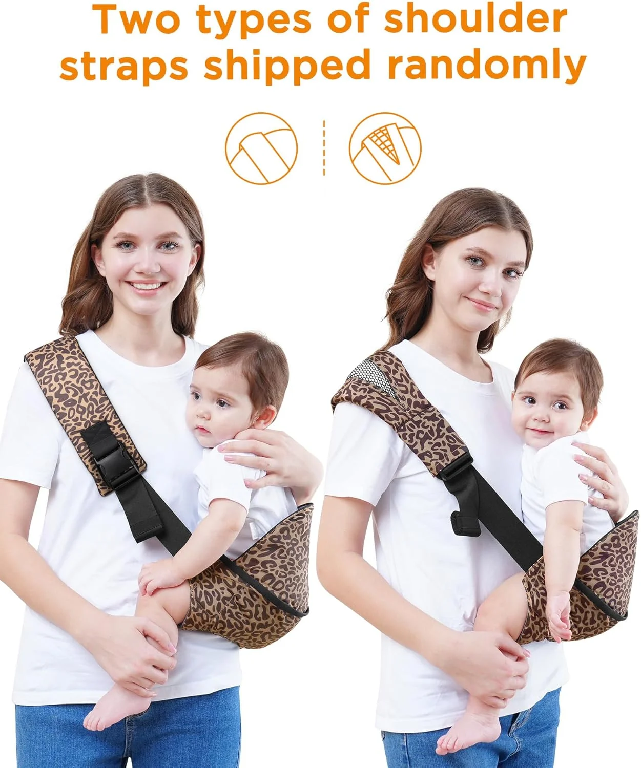 آغوشی کودک گاگاکو با صندلی کمری ضد لغزش، مناسب برای کودکان نوپا از 6 ماهگی (طرح پلنگی)