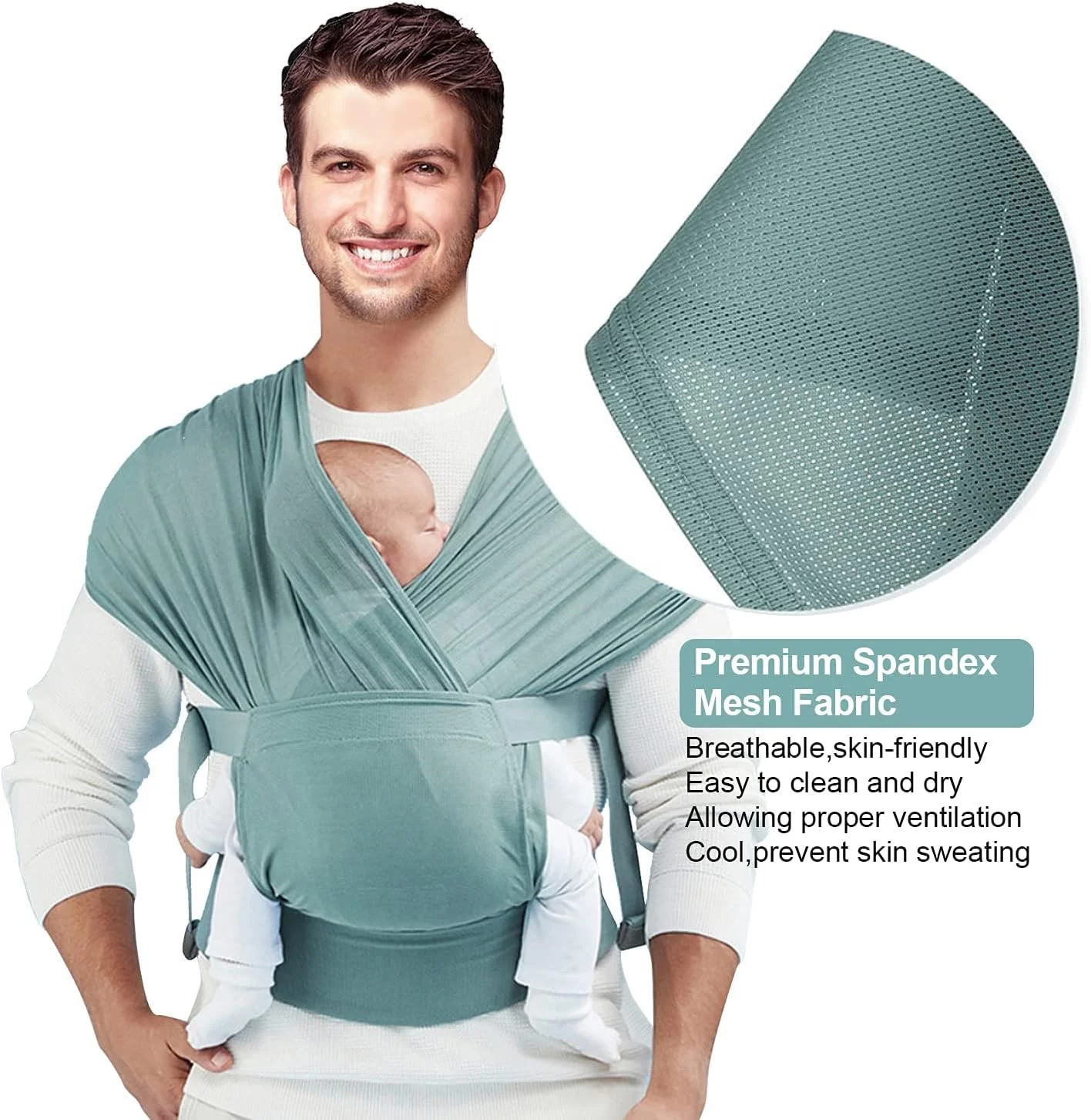 آغوشی نوزاد Excefore، آغوشی قابل تنظیم نوزاد تا کودک نوپا، آغوشی کشی اصلی نوزاد، مناسب برای نوزادان و کودکان تا وزن 15 کیلوگرم (سبز) آغوشی نوزاد Excefore، آغوشی قابل تنظیم نوزاد تا کودک نوپا، آغوشی کشی اصلی نوزاد، مناسب برای نوزادان و کودکان تا وزن 15 کیلوگرم (سبز)