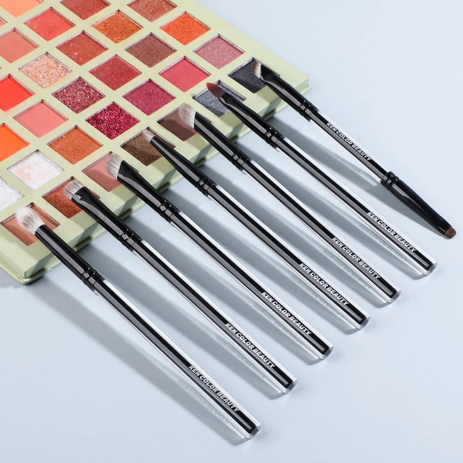 ست برس آرایشی ۱۳ تکه ممتاز کنکالر به همراه کیف مسافرتی چرمی PU - دسته اکریلیک با کیفیت، موهای نرم مصنوعی و طبیعی، متراکم و غیر جاذب، برای استفاده بی نقص