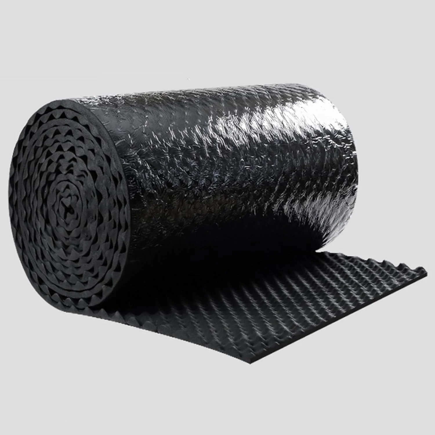 Soundproofing Foam, High Elasticity Noise Cancelling Foam Pad, Self-Adhesive Soundproof Noise Cancelling Wall Padding for Recording Studio Office (Black 2cm)
