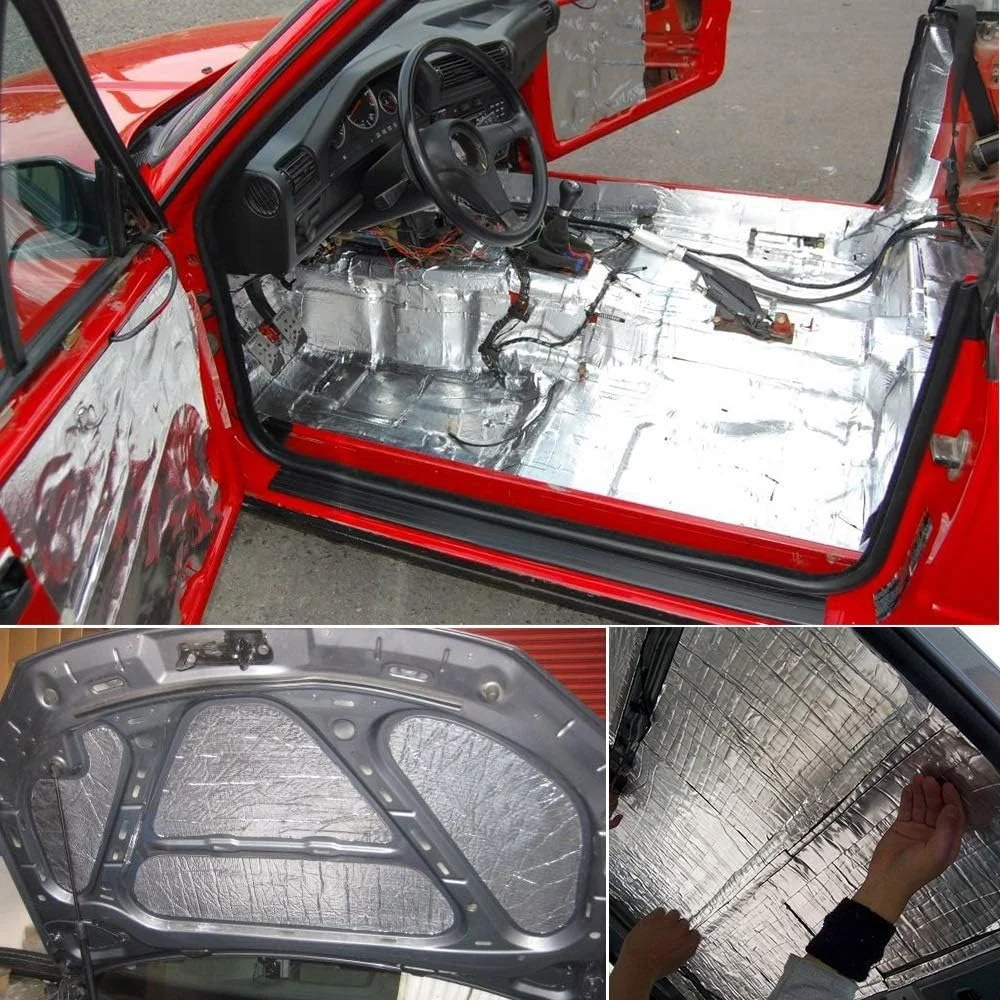 QCARSO Acoustic Panels Soundproof Cotton Sound Deadening Mat Car Firewall Sound Deadener Heat Shield Insulation Auto Noise Insulator Deadening Pad 7mm 500x1000mm QCARSO Acoustic Panels Soundproof Cotton Sound Deadening Mat Car Firewall Sound Deadener Heat Shield Insulation Auto Noise Insulator Deadening Pad 7mm 500x1000mm