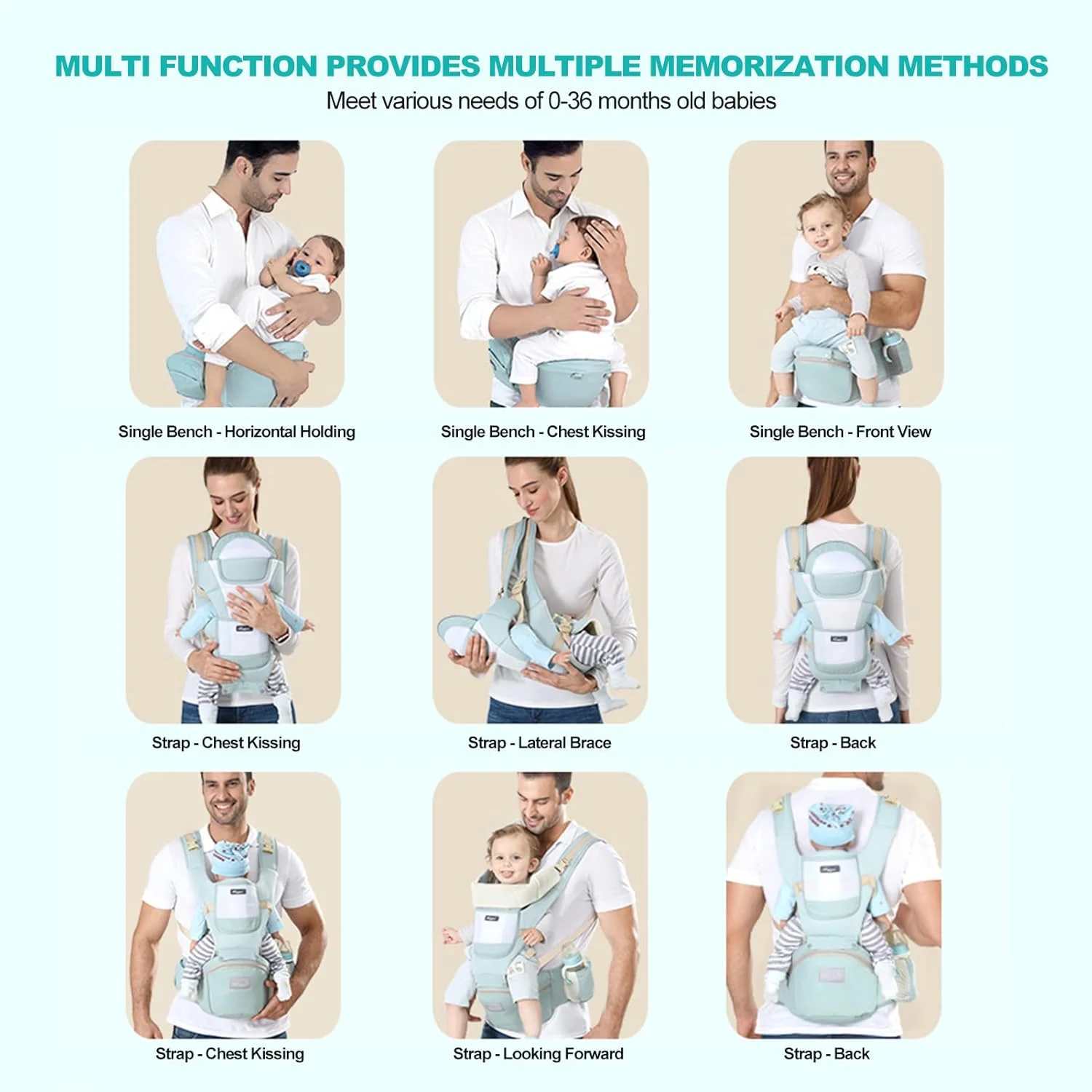 کیان داریا کوله پشتی چند منظوره کودک دایونگ با صندلی کمری - مناسب برای 0-36 ماه، سایز قابل تنظیم (خاکستری) کیان داریا کوله پشتی چند منظوره کودک دایونگ با صندلی کمری - مناسب برای 0-36 ماه، سایز قابل تنظیم (خاکستری)