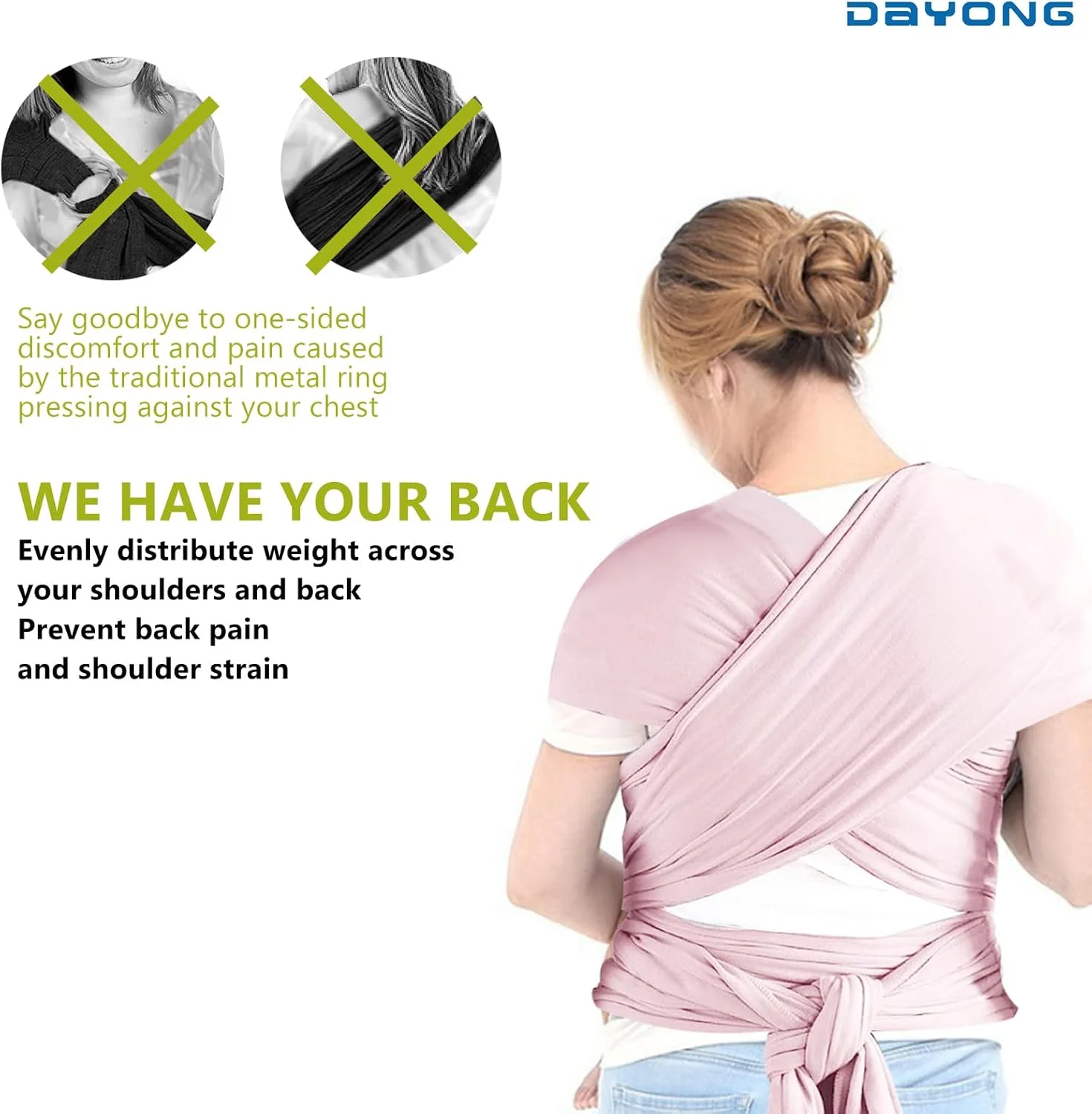 آغوشی نوزاد دایونگ، آغوشی بچه برای نوزادان تا کودکان نوپا، آغوشی قابل تنظیم برای همه، آغوشی نوزاد برای استفاده بدون دست، تحمل وزن تا 20 کیلوگرم (صورتی) آغوشی نوزاد دایونگ، آغوشی بچه برای نوزادان تا کودکان نوپا، آغوشی قابل تنظیم برای همه، آغوشی نوزاد برای استفاده بدون دست، تحمل وزن تا 20 کیلوگرم (صورتی)