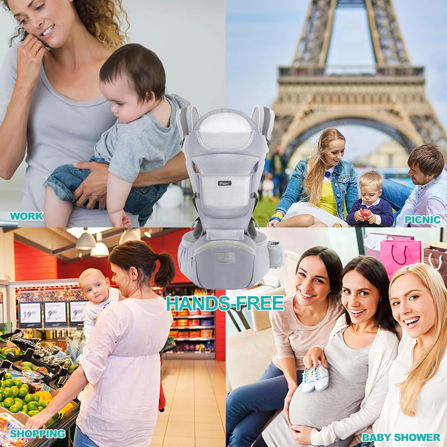 کیان داریا کوله پشتی چند منظوره کودک دایونگ با صندلی نشیمن و اسکلت کمری - مناسب برای 0-36 ماه، سایز قابل تنظیم (خاکستری) کیان داریا کوله پشتی چند منظوره کودک دایونگ با صندلی نشیمن و اسکلت کمری - مناسب برای 0-36 ماه، سایز قابل تنظیم (خاکستری)