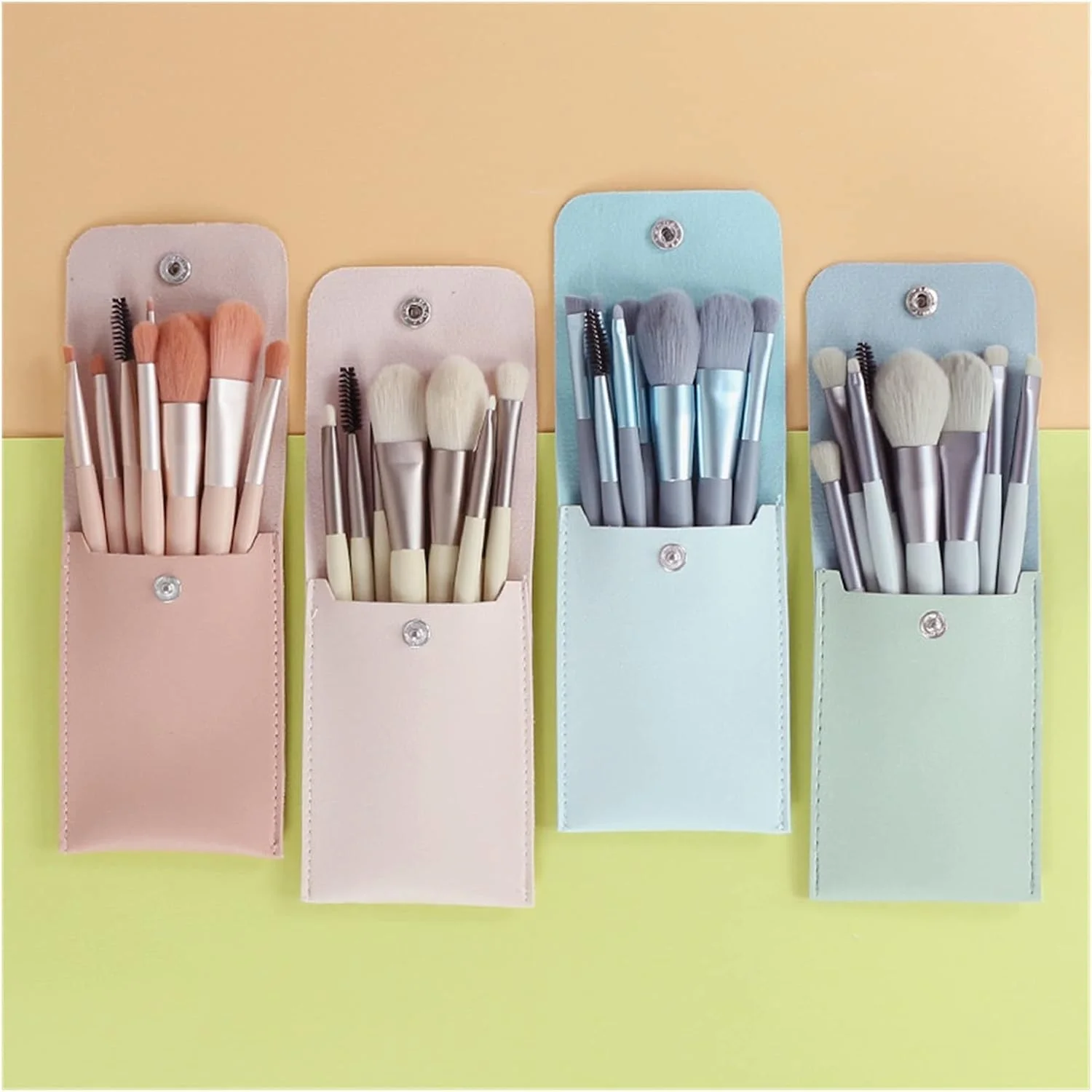 JSJJARD ست برس آرایشی 8 عددی مینی مسافرتی قابل حمل نرم برس های آرایشی پودر سایه چشم کرم پودر رژگونه ترکیب ابزار برس آرایش زیبایی (رنگ دسته: B 60 * 45cm) JSJJARD ست برس آرایشی 8 عددی مینی مسافرتی قابل حمل نرم برس های آرایشی پودر سایه چشم کرم پودر رژگونه ترکیب ابزار برس آرایش زیبایی (رنگ دسته: B 60 * 45cm)