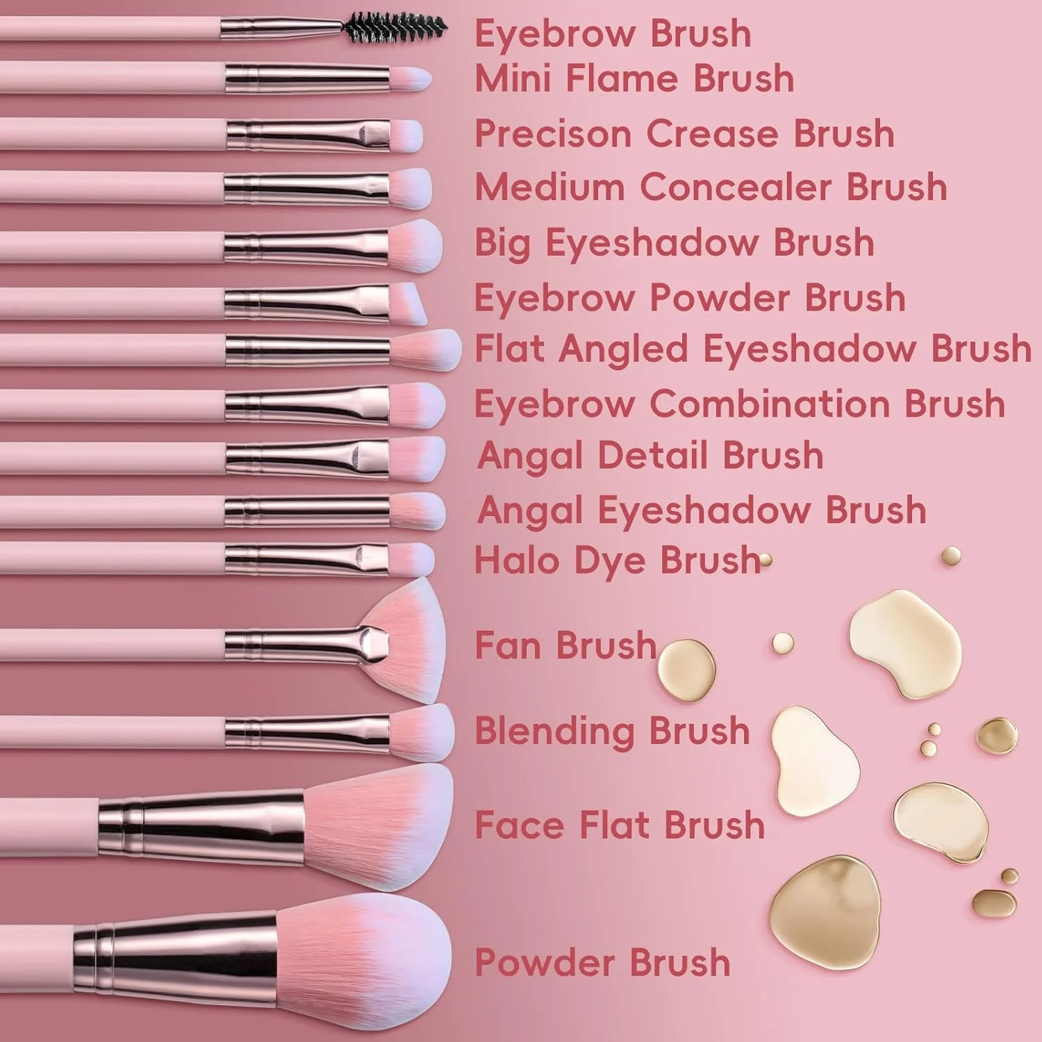 ست برس آرایشی ۲۱ عددی JPNK – برس های ممتاز مصنوعی برای کرم پودر، کانسیلر، سایه چشم و رژگونه ست برس آرایشی ۲۱ عددی JPNK – برس های ممتاز مصنوعی برای کرم پودر، کانسیلر، سایه چشم و رژگونه