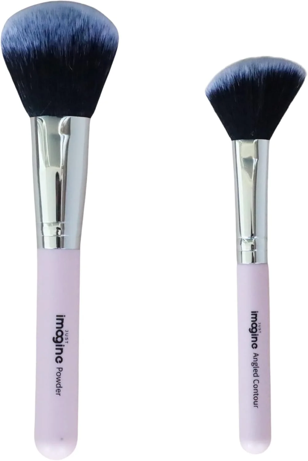 ست براش آرایشی صورت دو عددی جاست ایمجین پریمیوم | شامل براش کانتور زاویه دار و براش پودر برای استفاده بی نقص