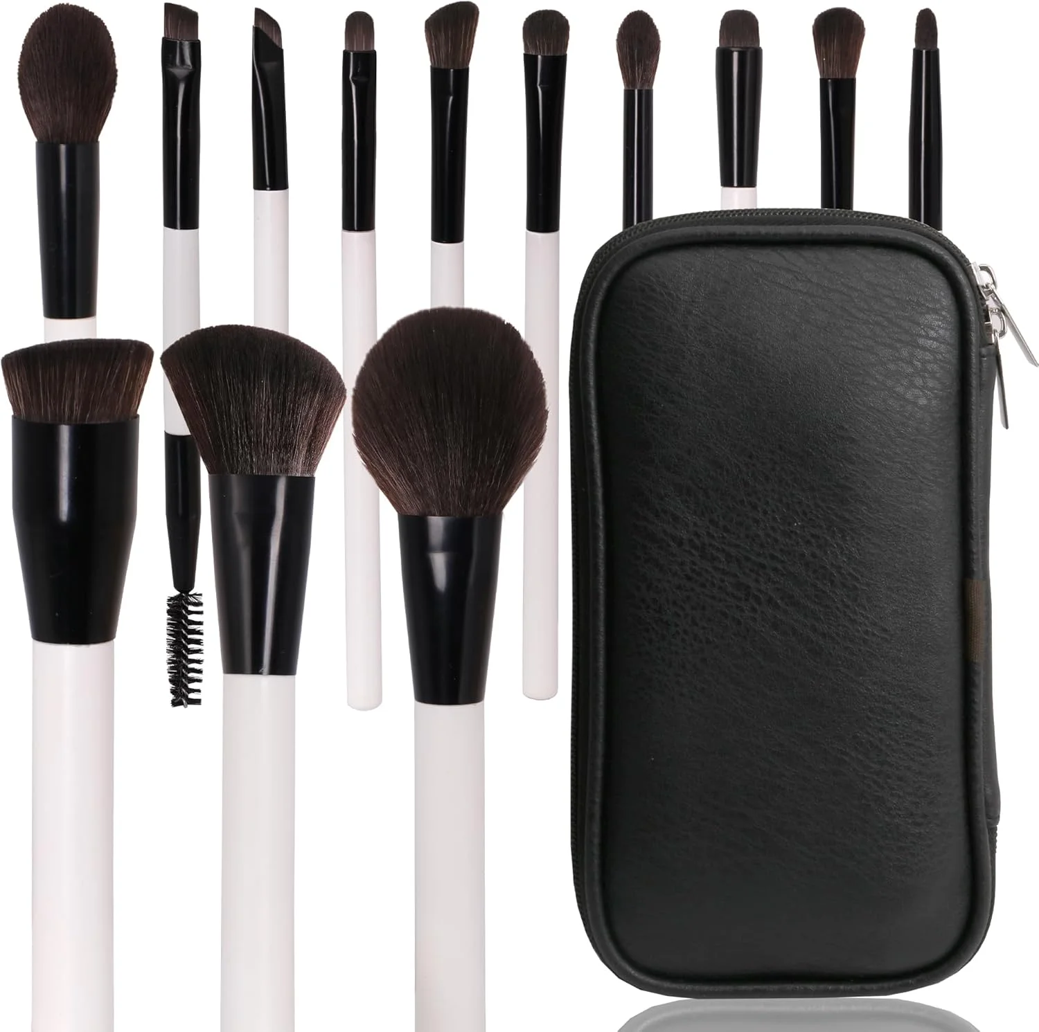 ست برس آرایشی 13 عددی جومای برای مبتدیان و حرفه ای ها - کرم پودر، پودر، رژگونه، سایه چشم - وگان و بدون تست حیوانی با کیف مسافرتی