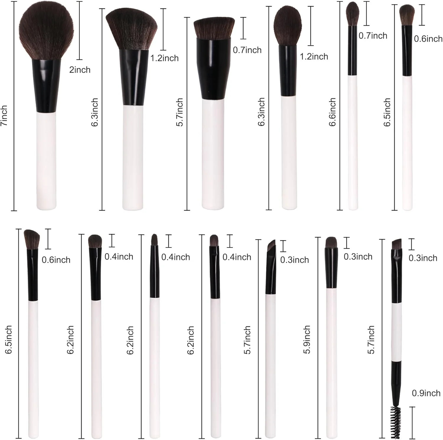 ست برس آرایشی 13 عددی جومای برای مبتدیان و حرفه ای ها - کرم پودر، پودر، رژگونه، سایه چشم - وگان و بدون تست حیوانی با کیف مسافرتی