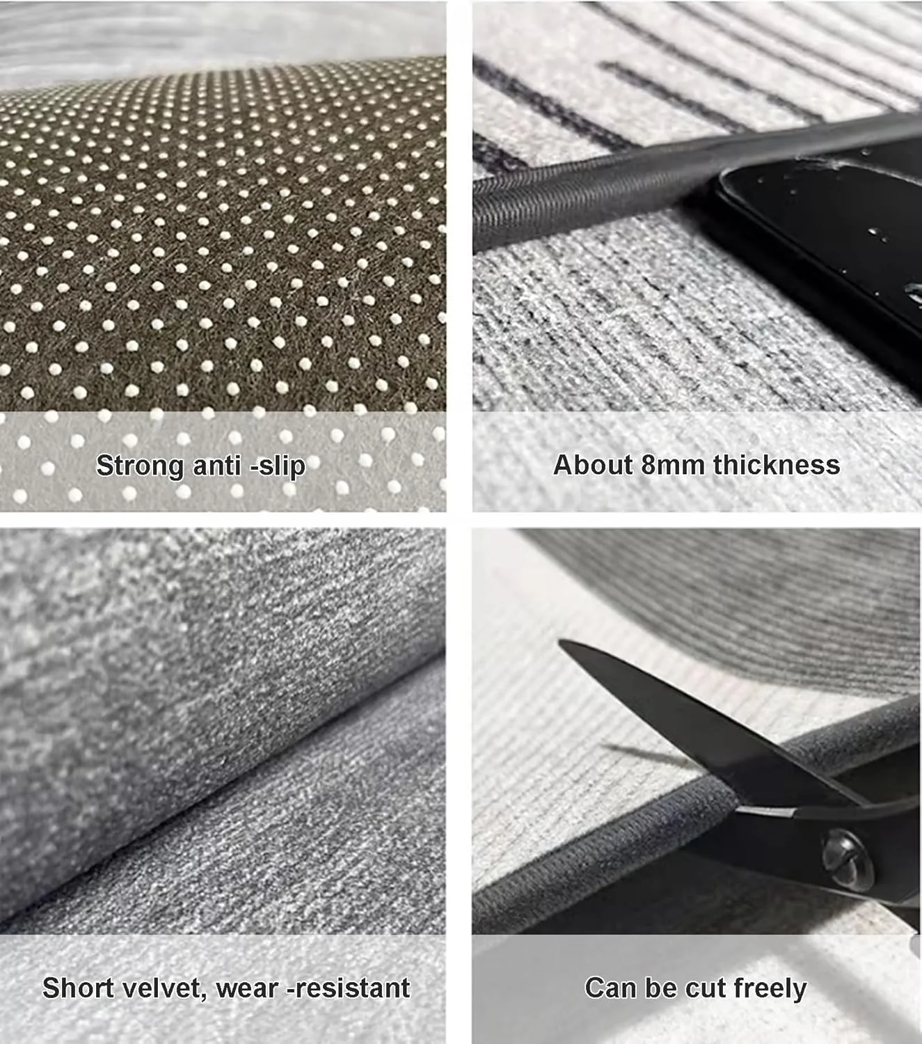 فرش ضد لغزش و عایق صدای BESNUT برای پیانو، محافظ فرش پیانو دیواری، پدهای آکوستیک ضخیم 8 میلی‌متری، پتوهای عایق صدا، تشک جذب صدا برای پیانوهای دیواری (رنگ: #8، اندازه: 110x110cm+70x160cm)