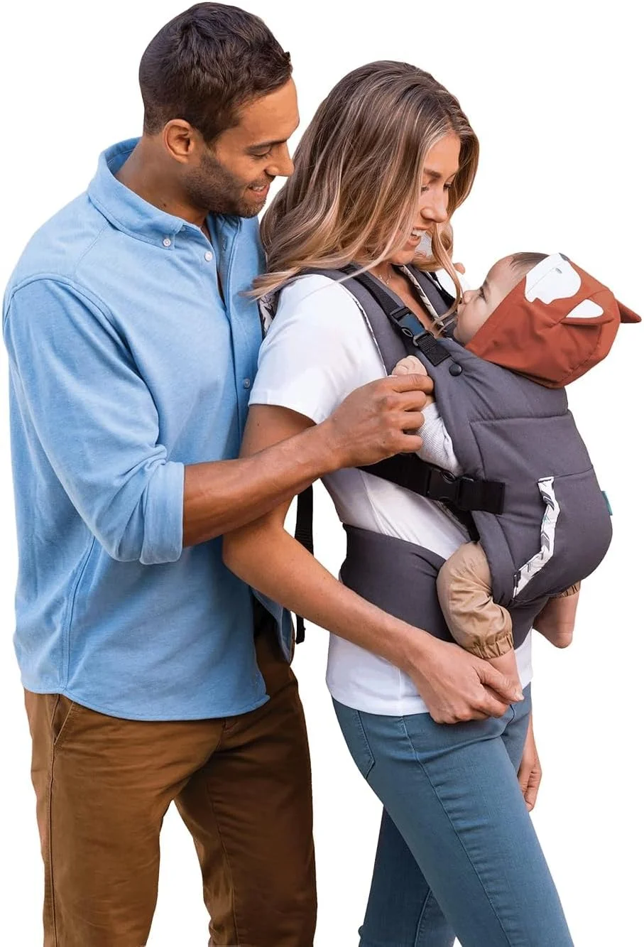 آغوشی کودک - طراحی ارگونومیک با تم خرسی، قابلیت حمل رو به داخل و حمل پشتی به همراه کلاه شخصیت دار جداشدنی برای نوزادان و کودکان نوپا با وزن 5.5 تا 18 کیلوگرم (روباه) آغوشی کودک - طراحی ارگونومیک با تم خرسی، قابلیت حمل رو به داخل و حمل پشتی به همراه کلاه شخصیت دار جداشدنی برای نوزادان و کودکان نوپا با وزن 5.5 تا 18 کیلوگرم (روباه)