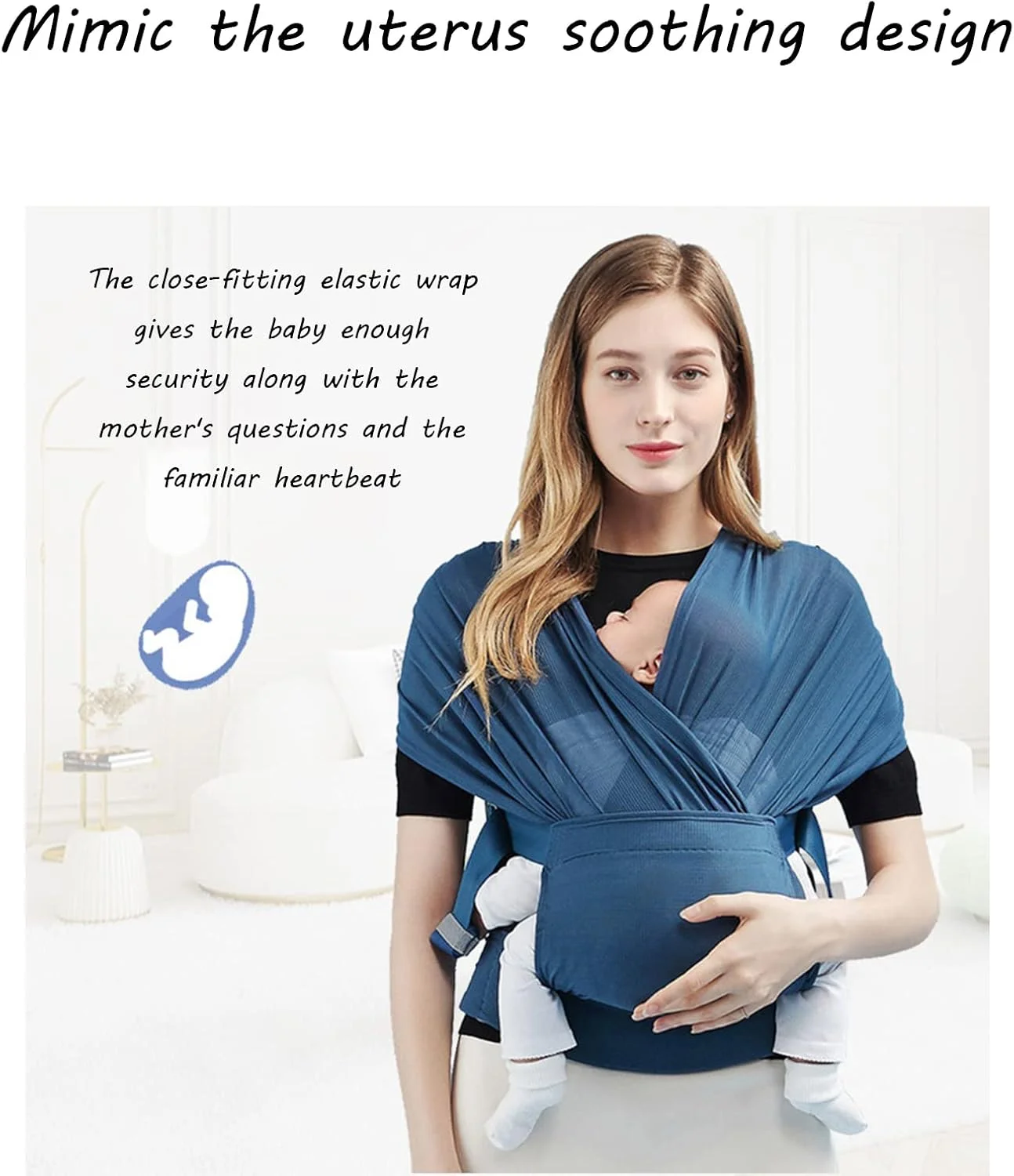 آغوشی نوزاد NP، استفاده آسان مانند تی شرت، مناسب برای نوزادان تا وزن 15 کیلوگرم، مناسب برای مادر و پدر