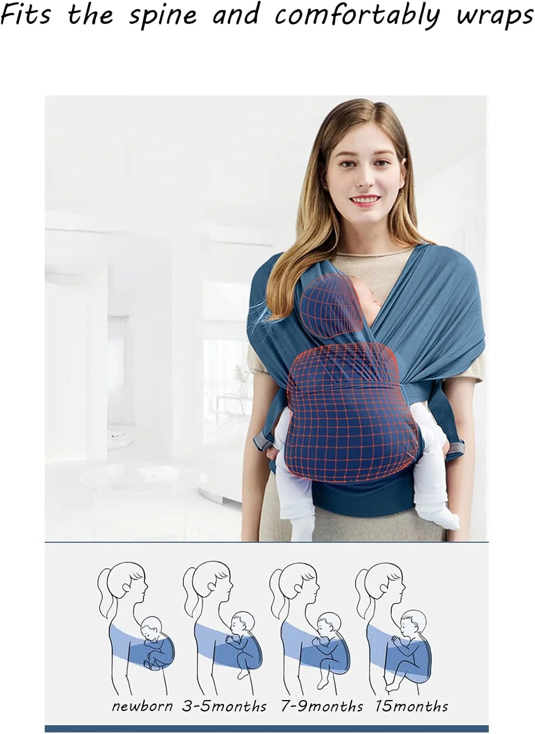 آغوشی نوزاد NP، استفاده آسان مانند تی شرت، مناسب برای نوزادان تا وزن 15 کیلوگرم، مناسب برای مادر و پدر آغوشی نوزاد NP، استفاده آسان مانند تی شرت، مناسب برای نوزادان تا وزن 15 کیلوگرم، مناسب برای مادر و پدر