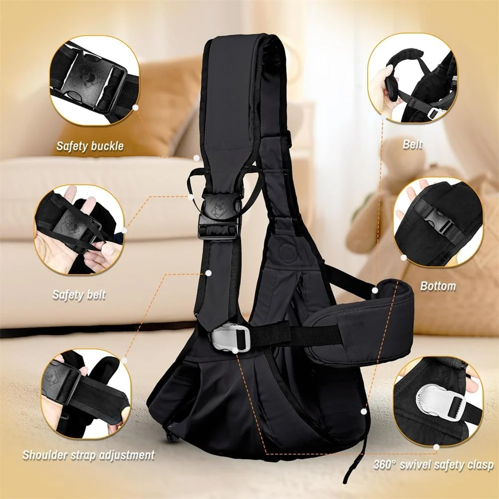 آغوشی نوزاد تا نوپا، آغوشی قابل تنظیم AZONEE، آغوشی راحت و سبک وزن برای کودکان 11 تا 27 کیلوگرم - ایده آل برای خرید و مسافرت آغوشی نوزاد تا نوپا، آغوشی قابل تنظیم AZONEE، آغوشی راحت و سبک وزن برای کودکان 11 تا 27 کیلوگرم - ایده آل برای خرید و مسافرت