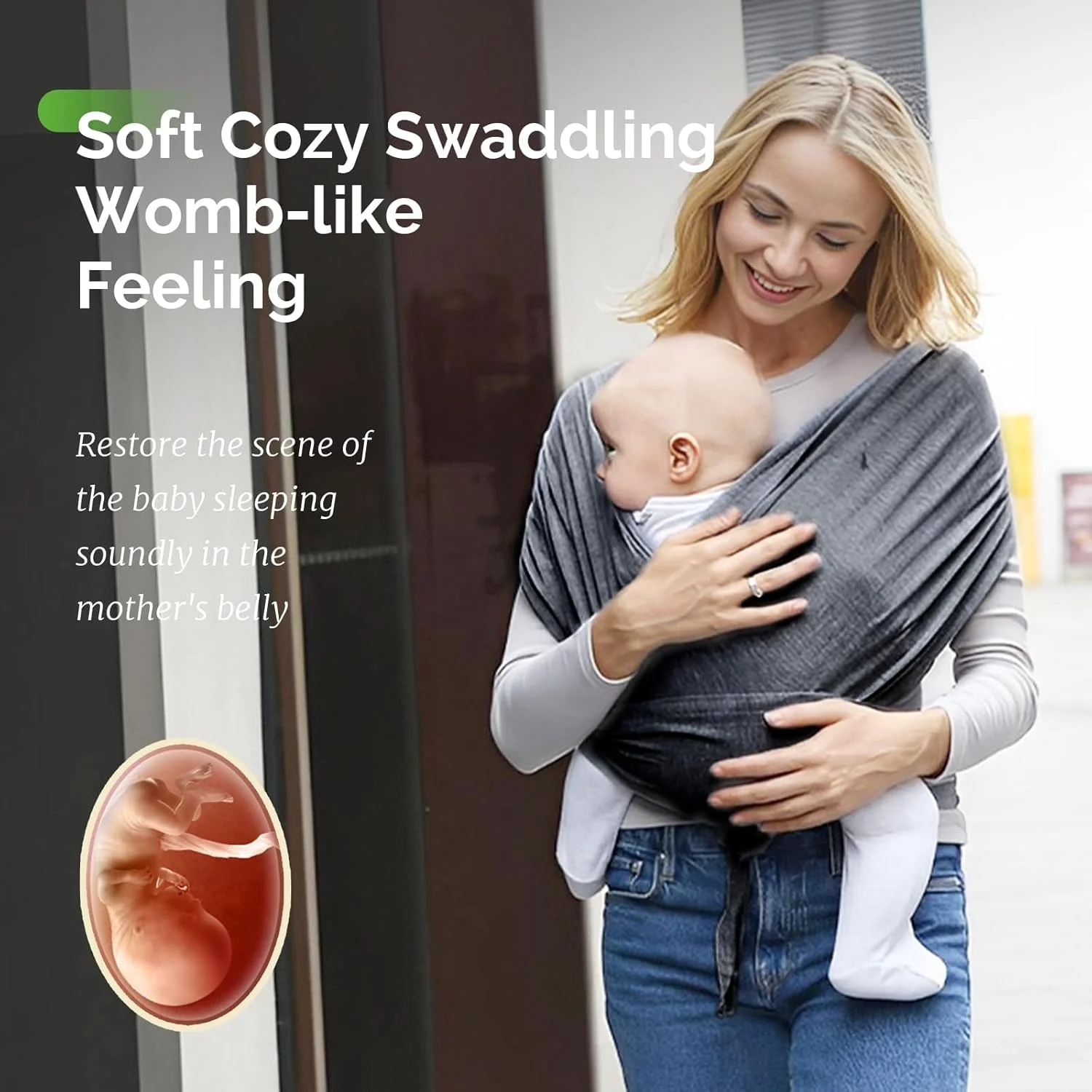 آغوشی نوزاد - آغوشی نوزاد بدون دست برای نوزادان، طراحی همه کاره، لوازم ضروری برای حمل نوزاد - نگهدارنده قنداق نوزاد، آغوشی نوزاد از نوزادی تا نوپا، 3 تا 16 کیلوگرم