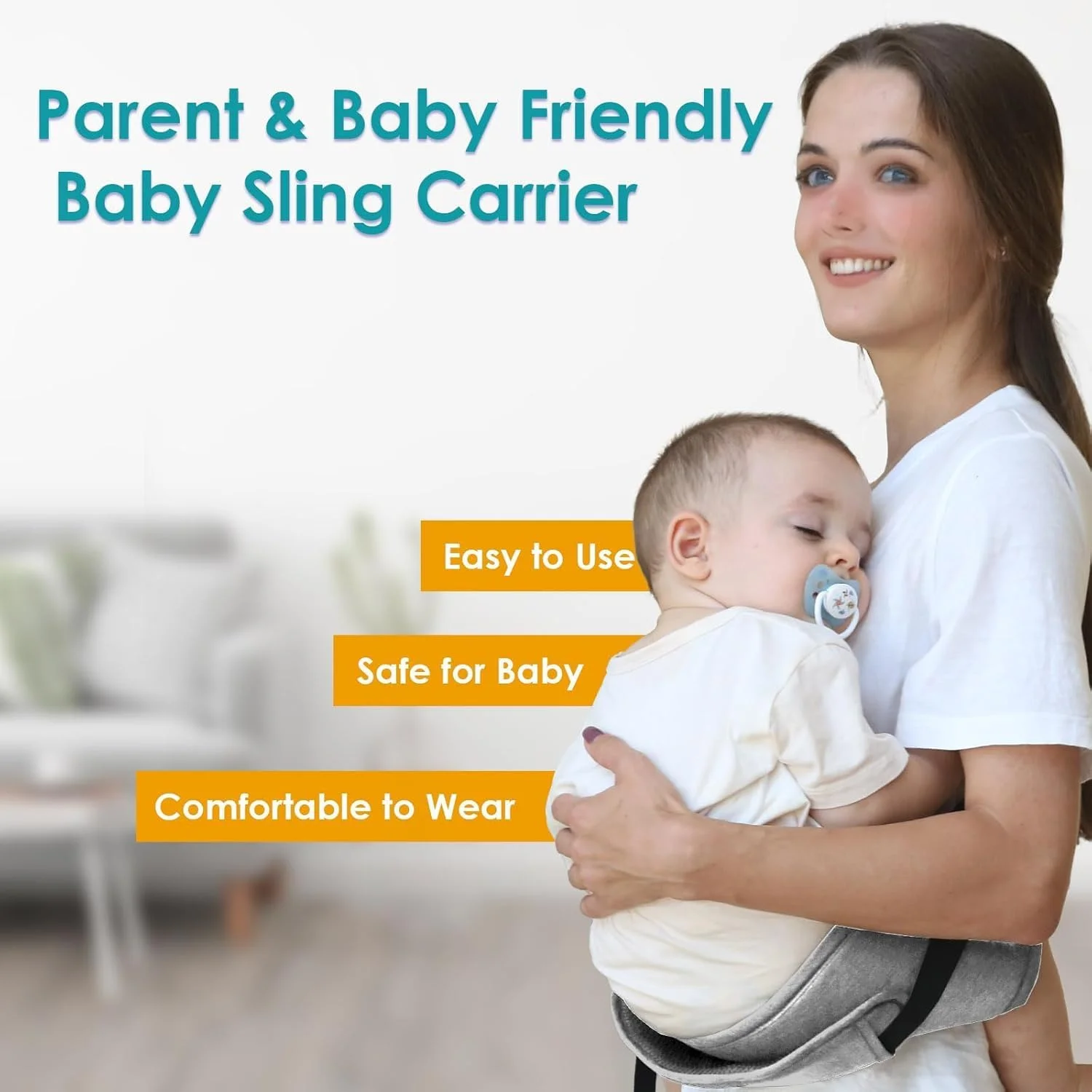 آغوشی نوزاد آزونی، آغوشی کودک با استفاده آسان برای کودکان نوپا، بند قابل تنظیم، لایه نرم، نشیمنگاه ضد لغزش برای نوزادان و کودکان نوپا (3-20 کیلوگرم، 6-48 ماه)