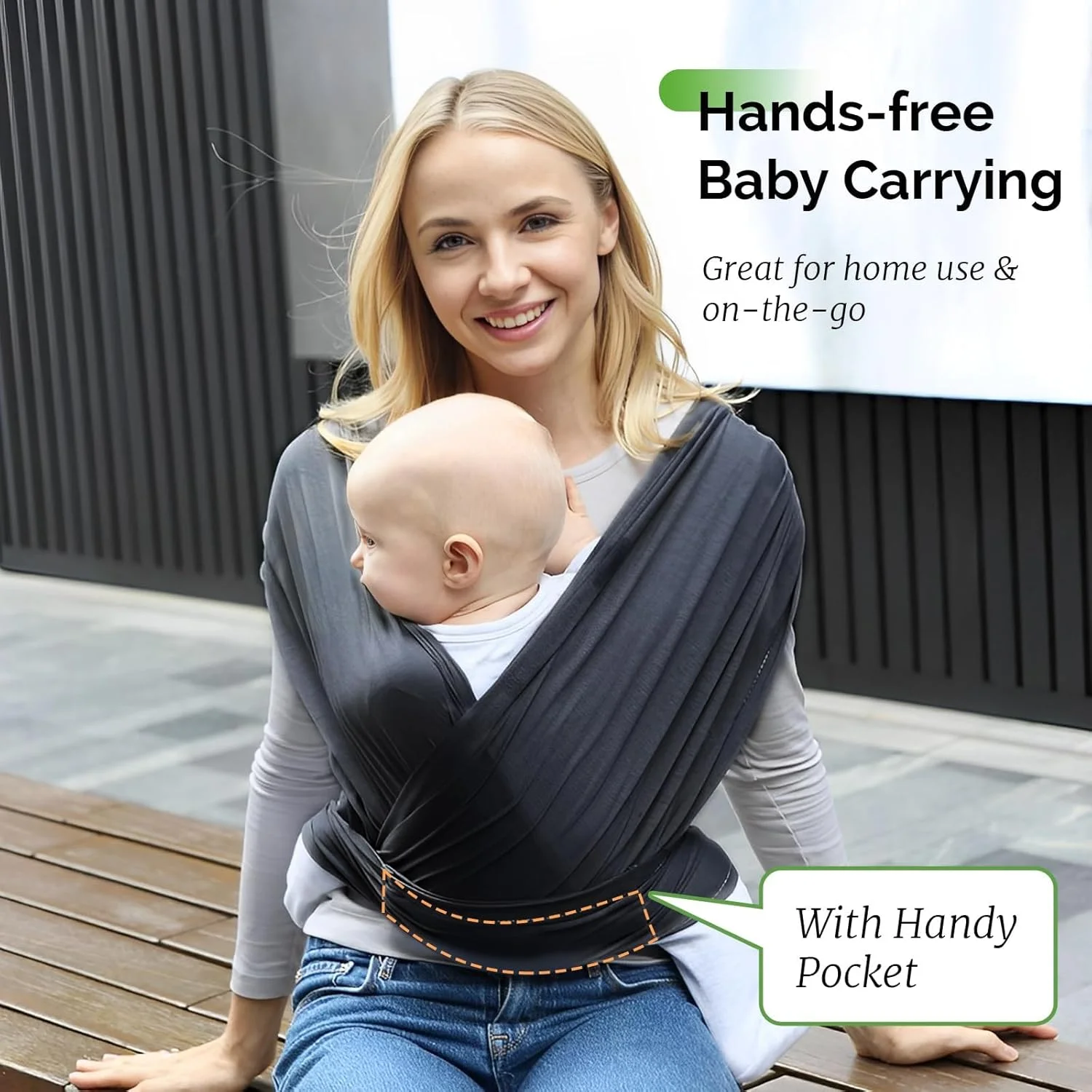 آغوشی نوزاد - آغوشی نوزاد بدون دست برای نوزادان، طراحی همه کاره، لوازم ضروری برای حمل نوزاد - نگهدارنده قنداق نوزاد، آغوشی نوزاد از نوزادی تا نوپا، 3 تا 16 کیلوگرم