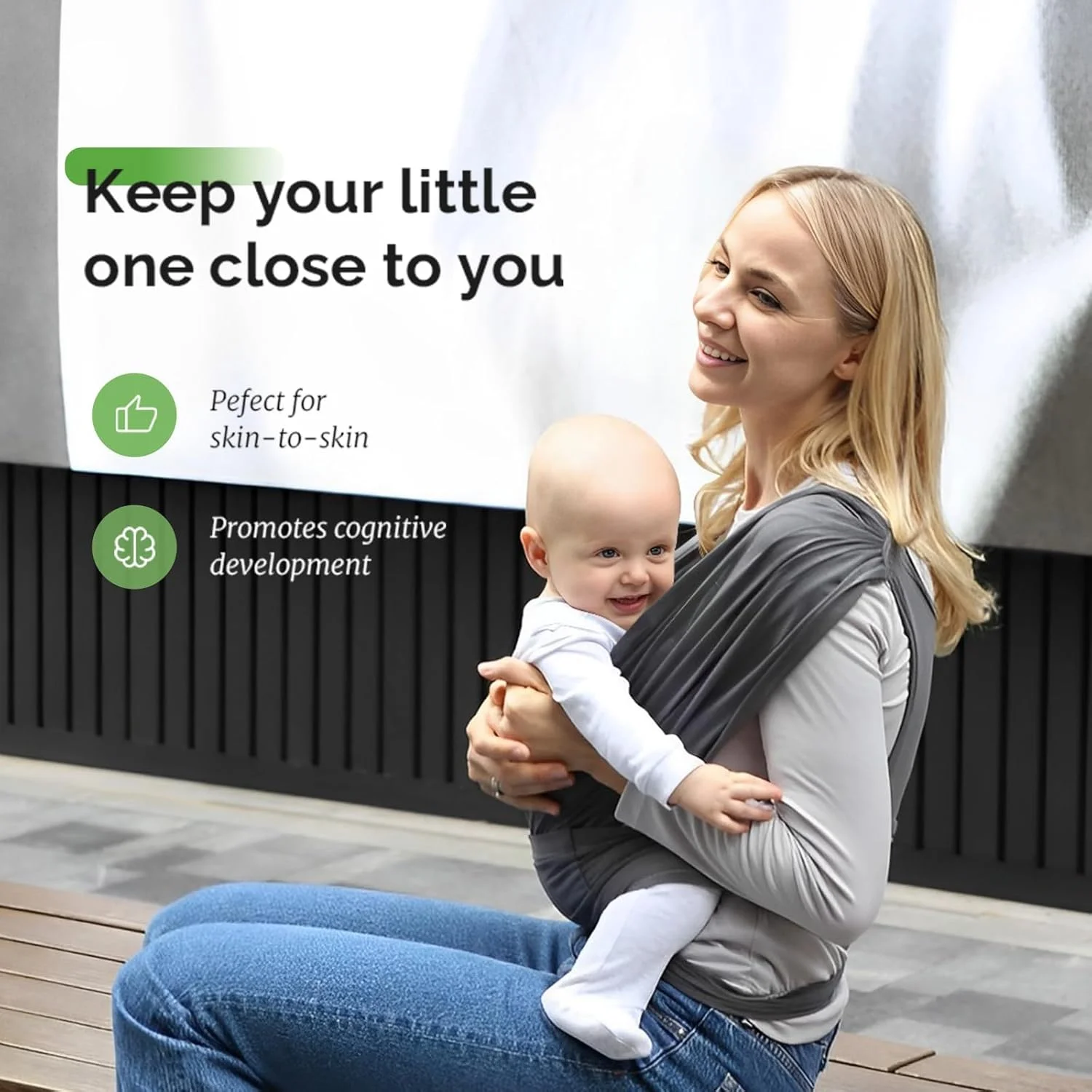 آغوشی نوزاد - آغوشی نوزاد بدون دست برای نوزادان، طراحی همه کاره، لوازم ضروری برای حمل نوزاد - نگهدارنده قنداق نوزاد، آغوشی نوزاد از نوزادی تا نوپا، 3 تا 16 کیلوگرم