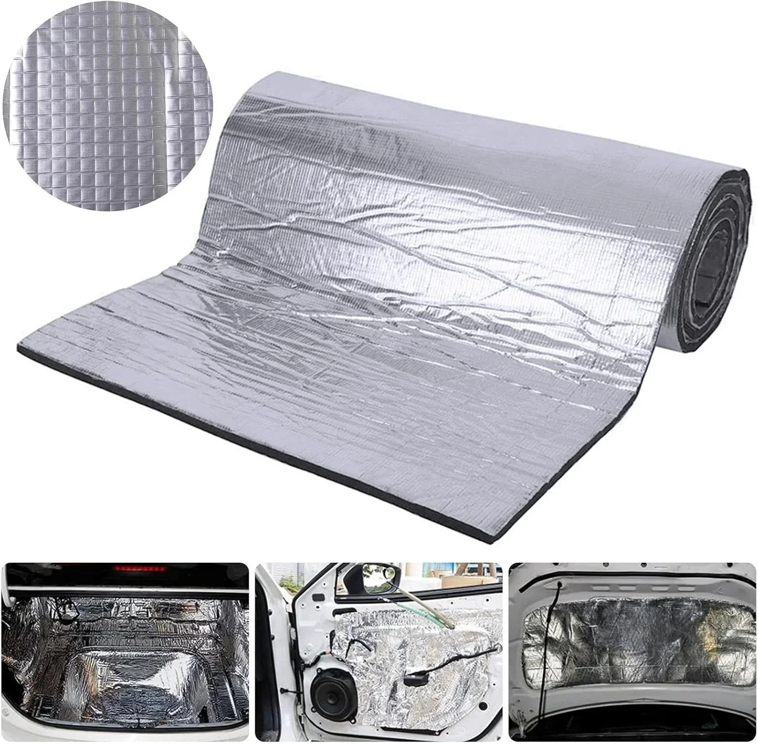 پد عایق حرارت موتور 5/10 میلی متر 200x50 سانتی متر، عایق صدا خودرو، پد حرارتی آکوستیک خودرو، عایق صداگیر موتور (10 میلی متر)