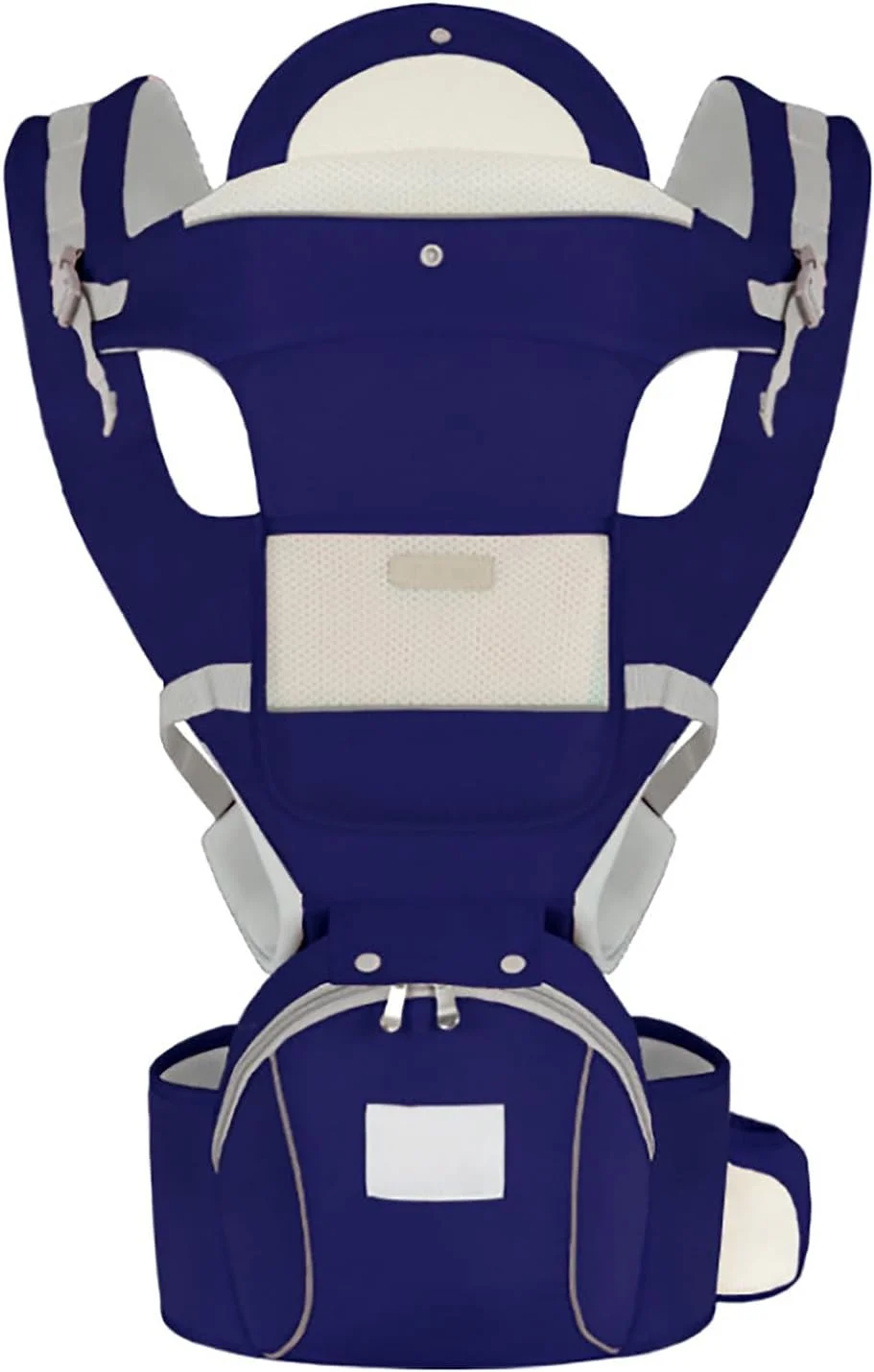 آغوشی کودک بونیتا با نشیمنگاه، حالت ارگونومیک M، مناسب برای نوزادان تا کودکان نوپا، دارای پشتیبانی از سر و توری تنفسی، آغوشی کودک قابل تنظیم و جداشدنی، مناسب برای والدین (آبی تیره)