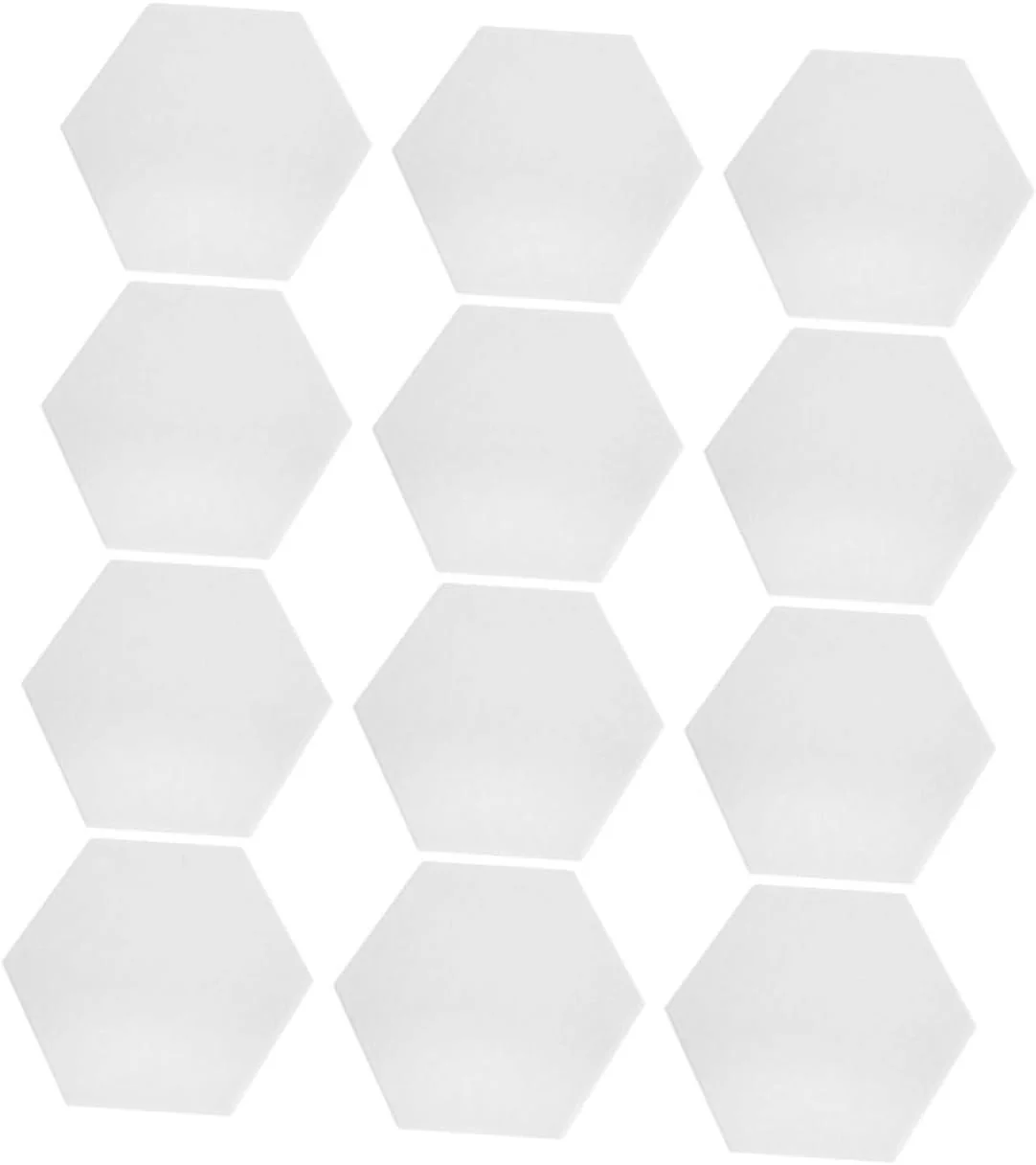 24 عدد پنل جاذب صدا، فوم با چگالی بالا، پد عایق صوتی، پنل های آکوستیک شش ضلعی، پنل های عایق صدا، استودیو آکوستیک، ترومپت پلی یورتان، مانیتور سفید