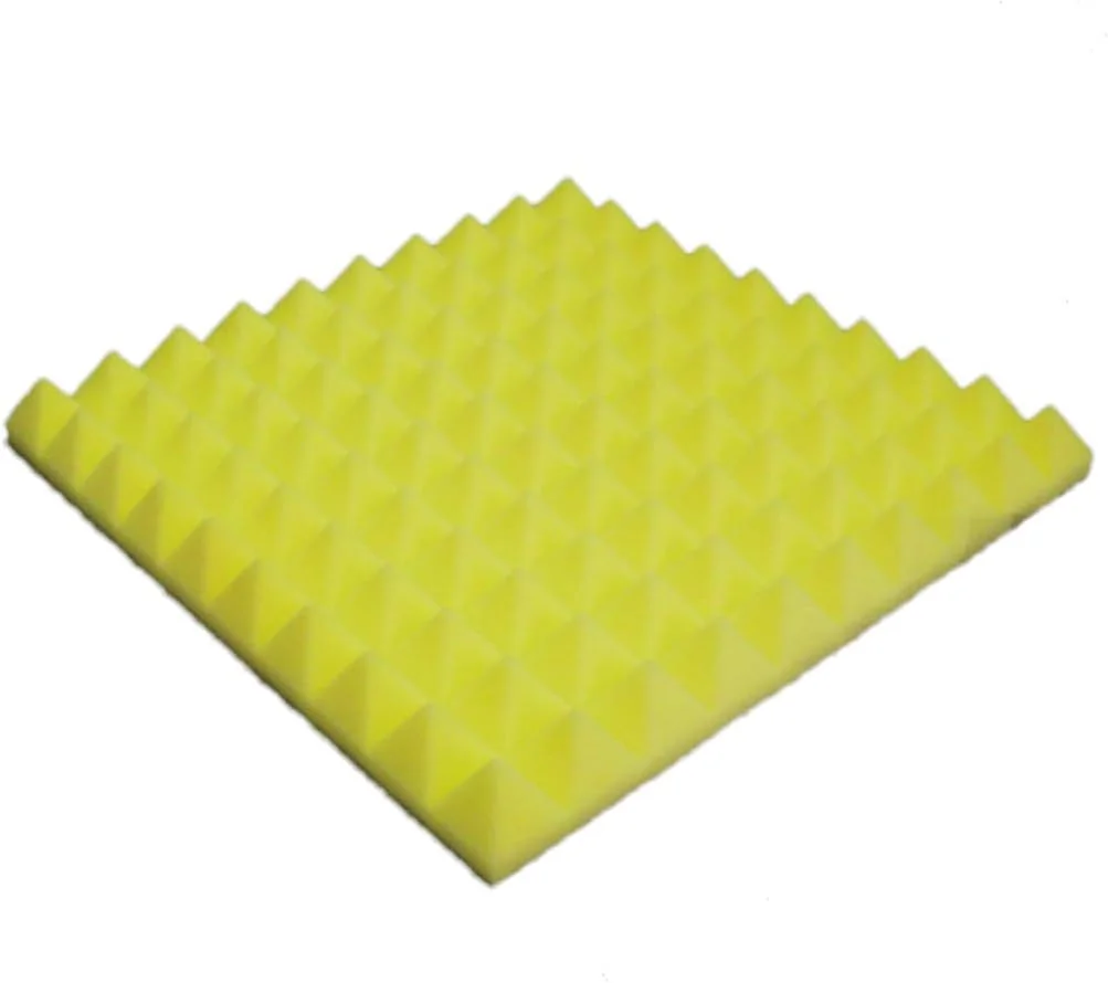 پنل های آکوستیک، پدهای فوم عایق صدا، ابزار استودیویی برای تصفیه صدا، پنبه جاذب صدا / 10 عدد، زرد