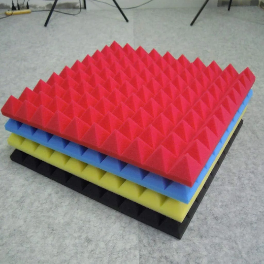 پنل های آکوستیک، پدهای فوم عایق صدا فوم آکوستیک، ابزار استودیو، پنبه جاذب صدا / 10 عدد، مشکی