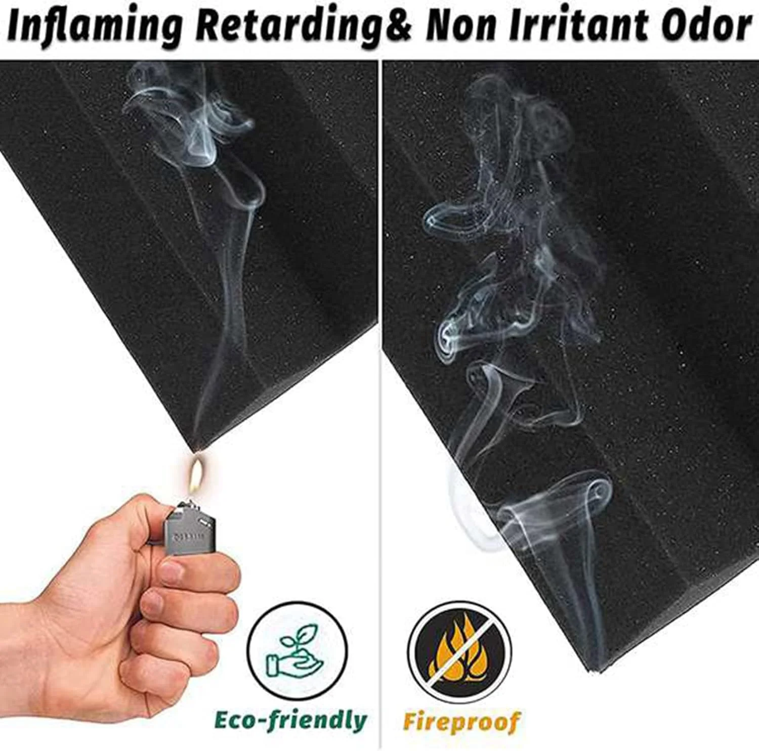 36 قطعه پنل فوم آکوستیک خود چسب، پنل فوم آکوستیک، پد عایق صدا، کاهش نویز، برای استودیو، خانه، دفتر کار