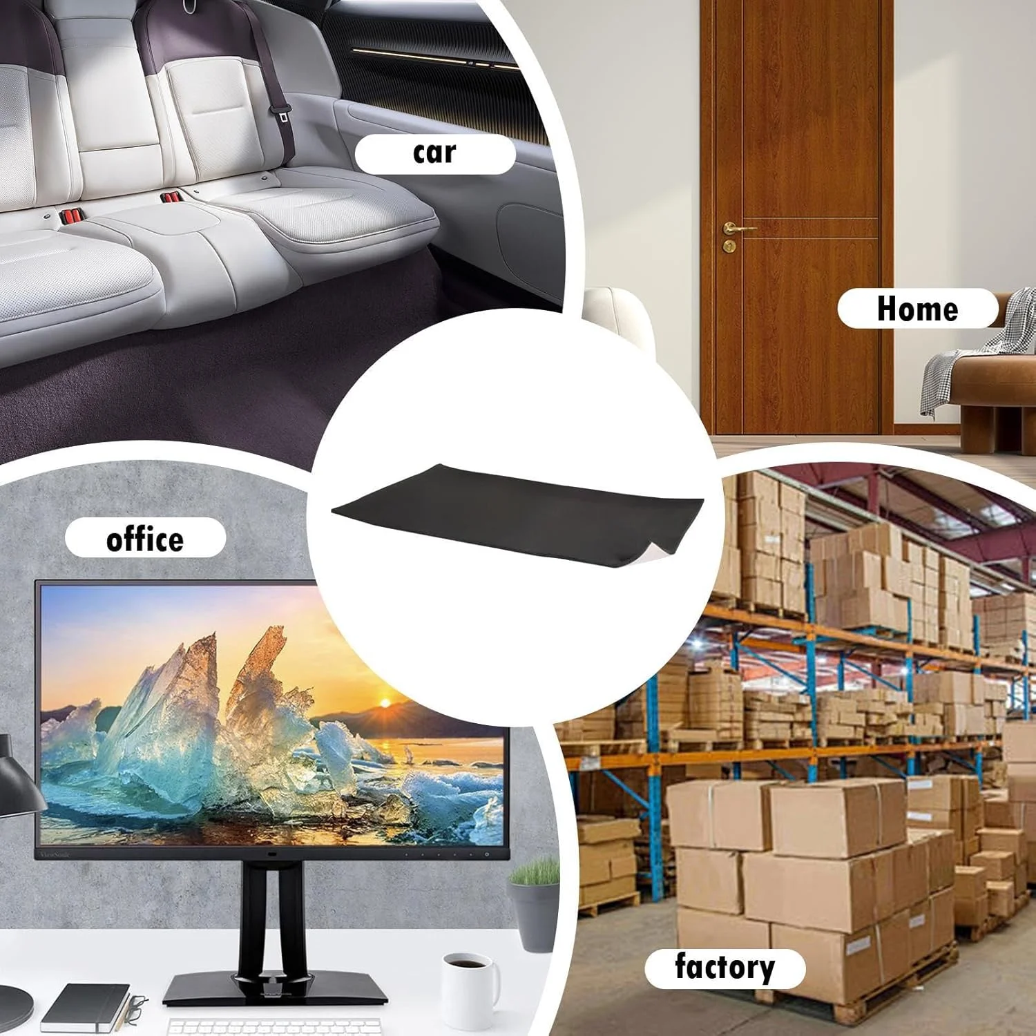 پد عایق صدا خودرو - فرش عایق صدا چند منظوره، پد جاذب شوک عایق | پنل های کاهش دهنده صدا، پدهای عایق آکوستیک، مواد عایق ضخیم و همه کاره برای استفاده در محیط داخلی پد عایق صدا خودرو - فرش عایق صدا چند منظوره، پد جاذب شوک عایق | پنل های کاهش دهنده صدا، پدهای عایق آکوستیک، مواد عایق ضخیم و همه کاره برای استفاده در محیط داخلی