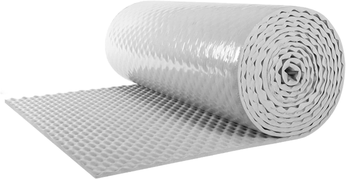 پدهای فوم عایق صدا، پنل های آکوستیک دیوار، پنبه جاذب صدا برای دیوار و کف، تشک عایق صدا آکوستیک 1 * 10 متری با ضخامت 2 سانتی متر برای استودیو ضبط صدا، سینما (اندازه: 2 سانتی متر، رنگ: خاکستری) (خاکستری 2 سانتی متر)