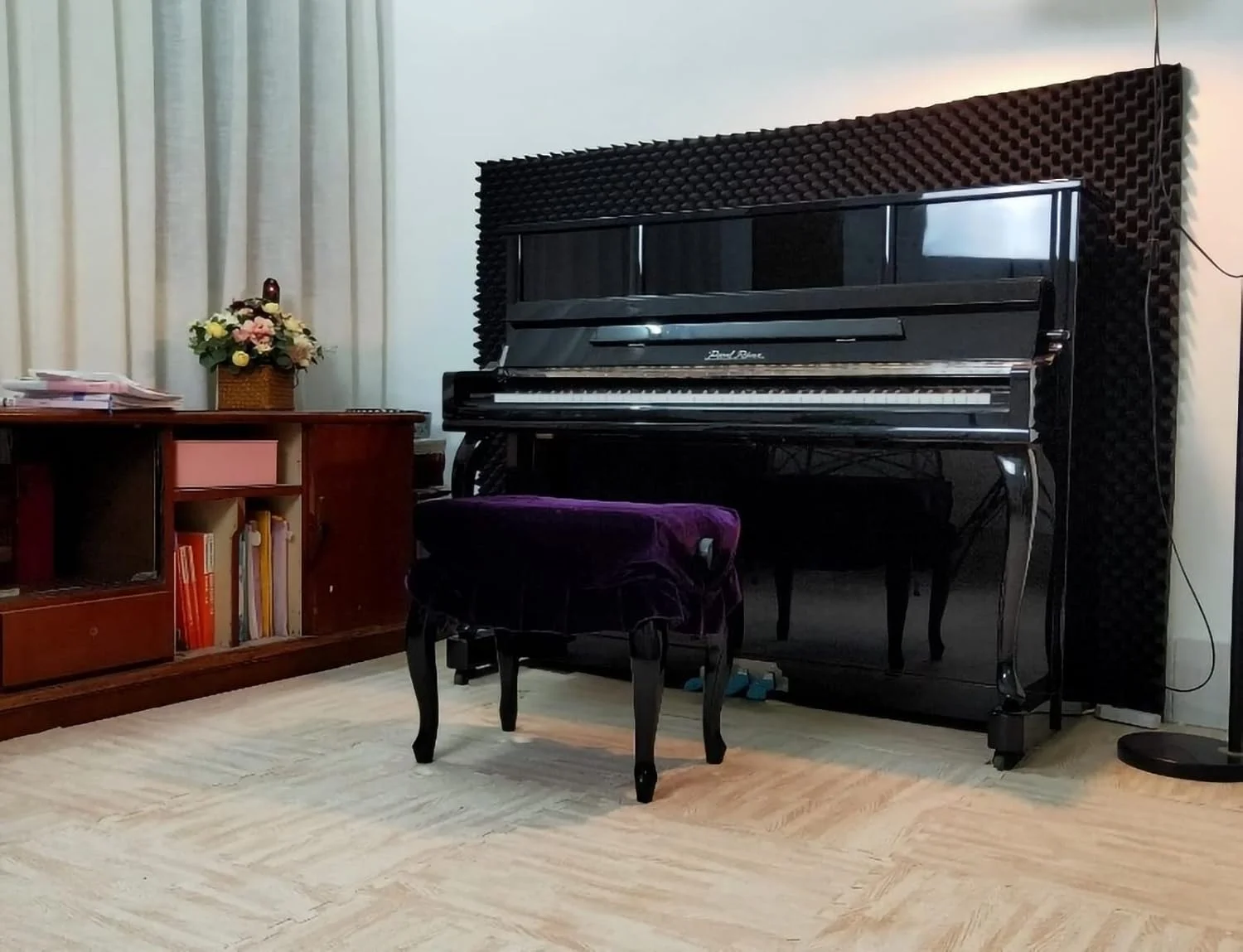 پد آکوستیک تاشو قابل حمل پنبه جاذب صدا اتاق درام اتاق پیانو لوازم خانگی (رنگ: زرد)