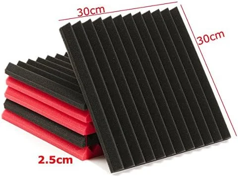 کینگلند 6 تکه فوم عایق صدا و جاذب صدا آکوستیک 30x30x2.5 سانتیمتر مشکی/قرمز کینگلند 6 تکه فوم عایق صدا و جاذب صدا آکوستیک 30x30x2.5 سانتیمتر مشکی/قرمز