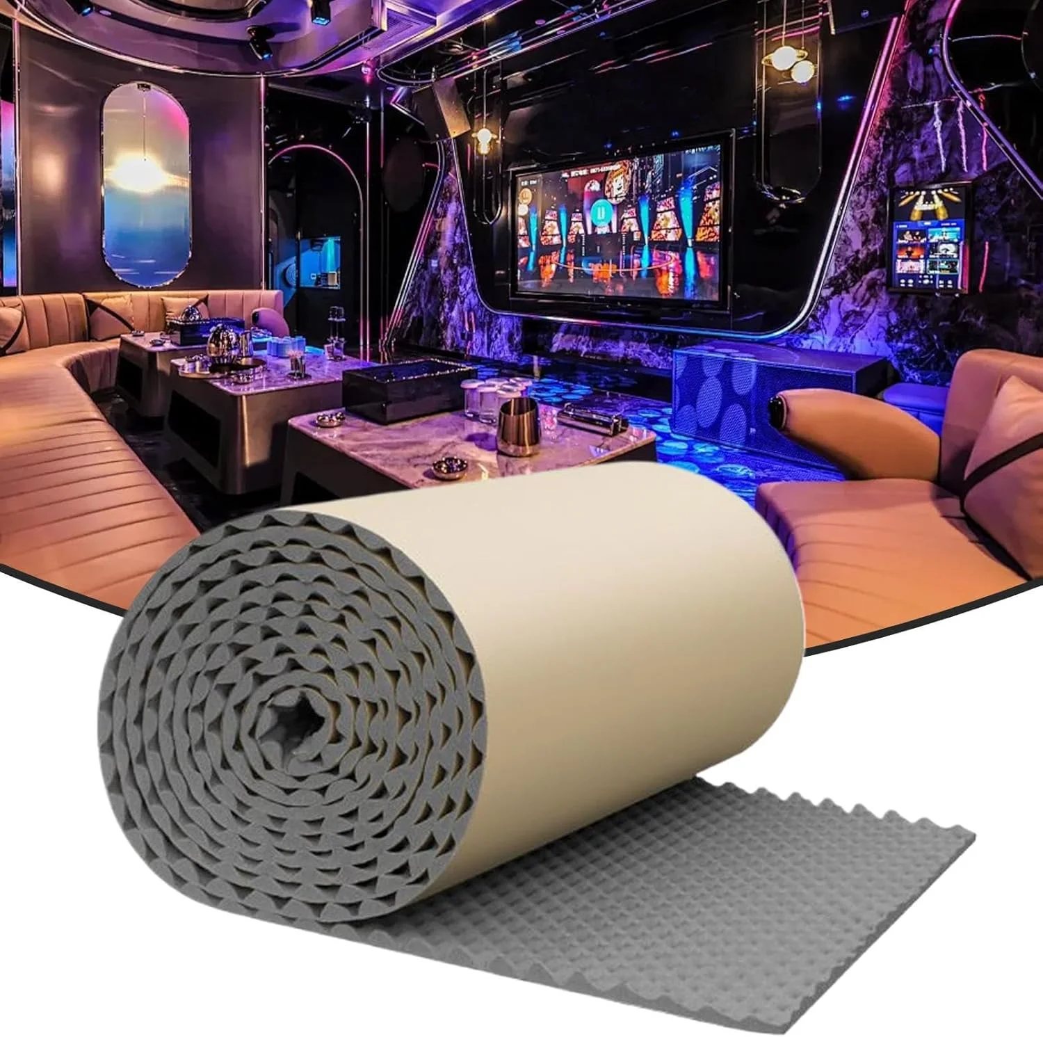 Sound Proof Panels - Sound Absorbing Foam - Acoustic Pad with Adhesive Backing Dampening Noise Reduction for Interior Studio Apartment Car Sound Proof Panels - Sound Absorbing Foam - Acoustic Pad with Adhesive Backing Dampening Noise Reduction for Interior Studio Apartment Car