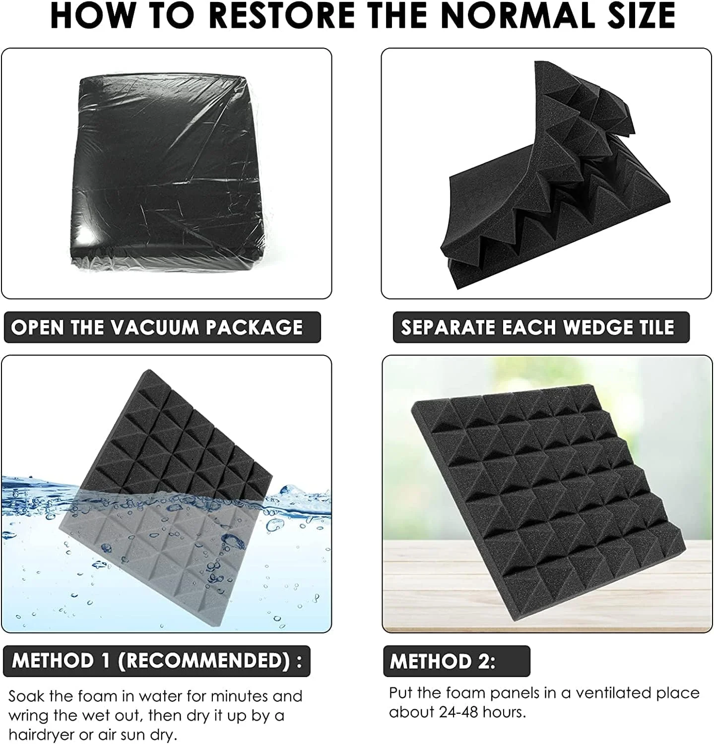 YGM Acoustic Foams® Pyramid Acoustic Panels 12" X 12" X 2", 50 Kg/m³ High Density Premium Grade Studio Noise, Echo Reduction and Absorption, 3D Structure (Charcoal Black) (Set of 50) YGM Acoustic Foams® Pyramid Acoustic Panels 12" X 12" X 2", 50 Kg/m³ High Density Premium Grade Studio Noise, Echo Reduction and Absorption, 3D Structure (Charcoal Black) (Set of 50)