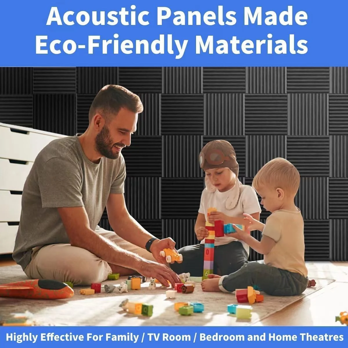 48 Pack Self-adhesive Sound Proof Foam Panels for Walls 12" x 12" x 1" Acoustic Panels 30kg/m3 High Density Soundproof Wall Panels, Sound Proof Panels for Walls Absorbs and Reduces Sound 48 Pack Self-adhesive Sound Proof Foam Panels for Walls 12" x 12" x 1" Acoustic Panels 30kg/m3 High Density Soundproof Wall Panels, Sound Proof Panels for Walls Absorbs and Reduces Sound