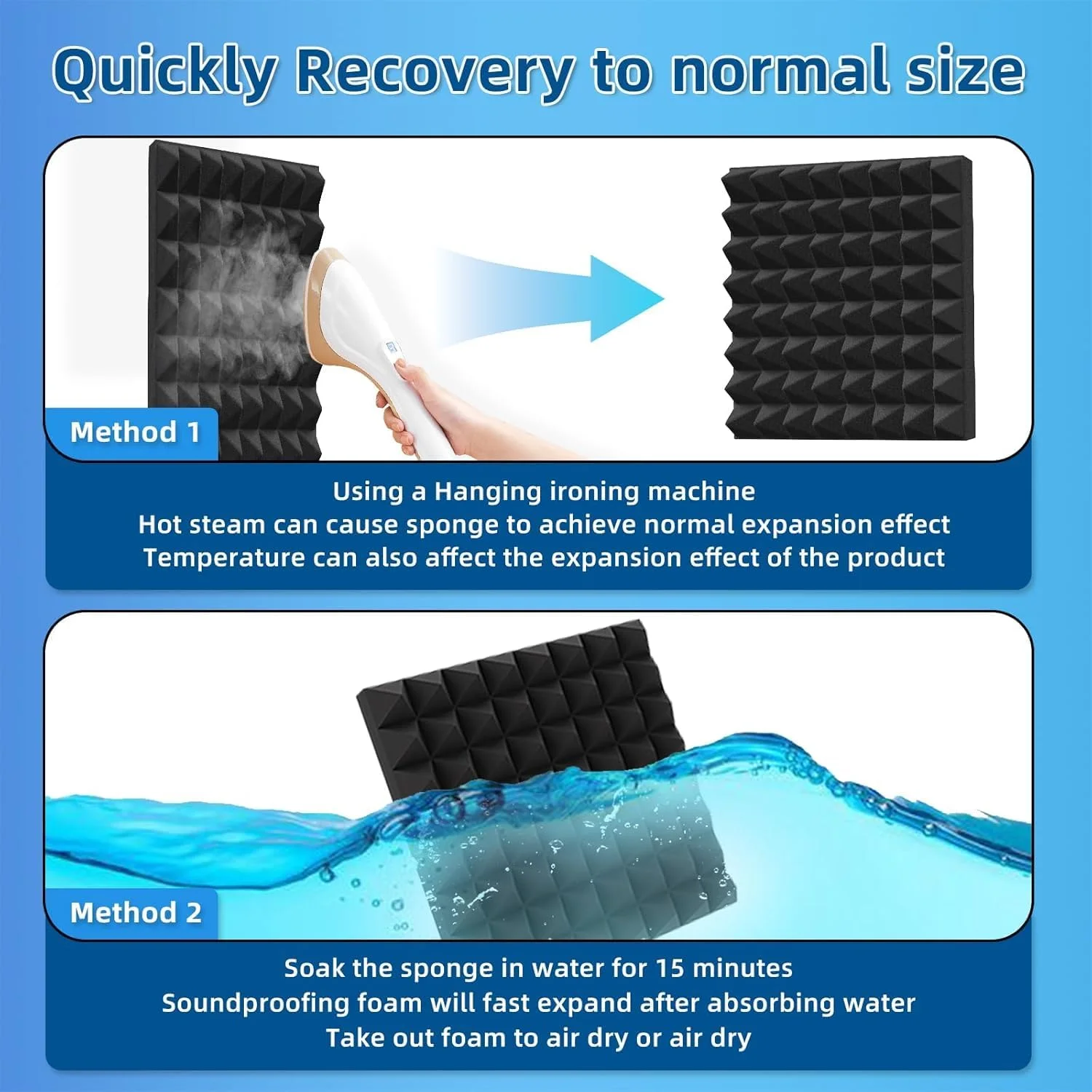 48 Pack Self-adhesive Sound Proof Foam Panels for Walls 12" x 12" x 1" Acoustic Panels 30kg/m3 High Density Soundproof Wall Panels, Sound Proof Panels for Walls Absorbs and Reduces Sound 48 Pack Self-adhesive Sound Proof Foam Panels for Walls 12" x 12" x 1" Acoustic Panels 30kg/m3 High Density Soundproof Wall Panels, Sound Proof Panels for Walls Absorbs and Reduces Sound