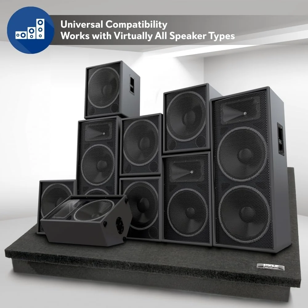 Pyle Sound Dampening Speaker Riser Foam - Audio Acoustic Noise Isolation Platform Pads Recoil Stabilizer w/Rubber Base Pad For Studio Monitor, Subwoofer, Loudspeakers PSI12 (22.5 x 17.8 x 1.8 Inch) Pyle Sound Dampening Speaker Riser Foam - Audio Acoustic Noise Isolation Platform Pads Recoil Stabilizer w/Rubber Base Pad For Studio Monitor, Subwoofer, Loudspeakers PSI12 (22.5 x 17.8 x 1.8 Inch)