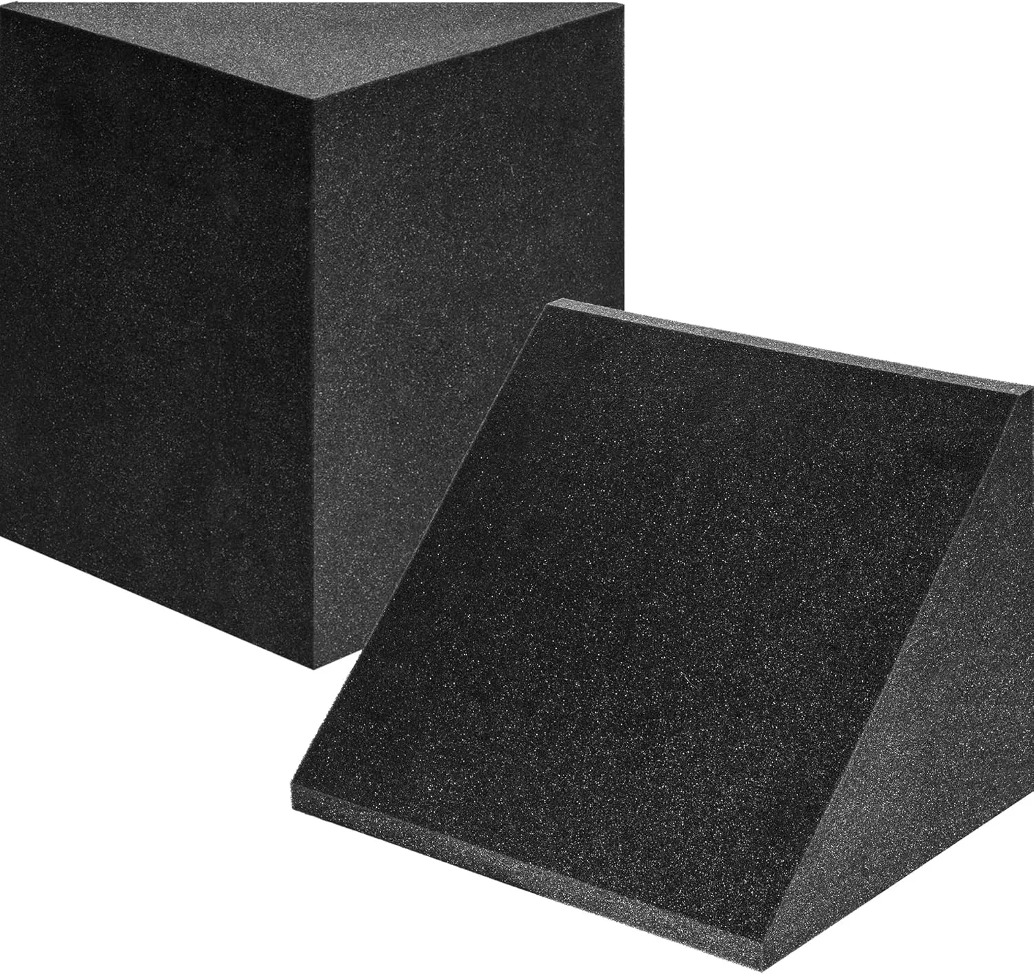 تله باس گوشه دیواری فوروماکو، بسته 2 عددی، 42x40x30 سانتی متر، تله باس سوپر چانک، عایق صدا برای استودیو خانگی و ضبط، فوم ضد صدا برای جذب آکوستیک اتاق