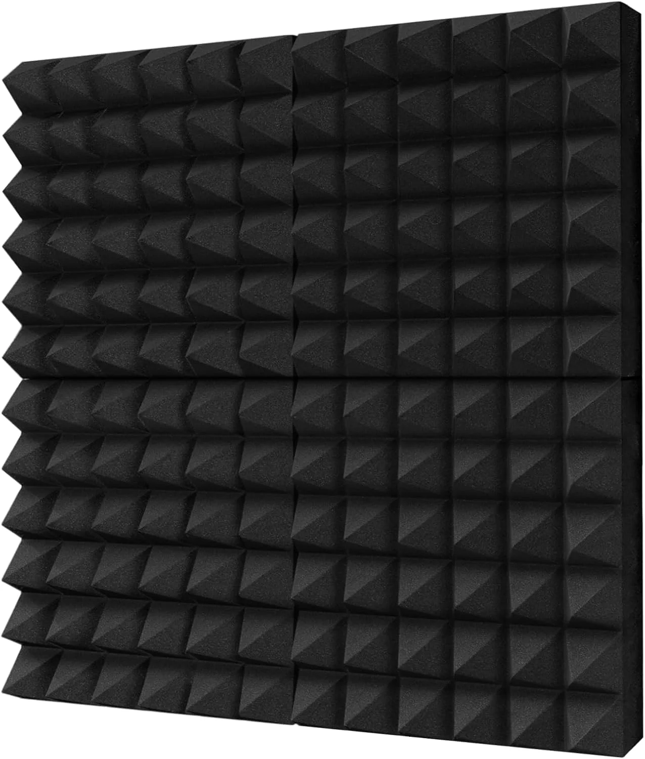 پنل های آکوستیک ضخیم TroyStudio، 30x30x7.5 سانتی متر، 4 عدد، جذب صدای باند پهن، پد عایق صدا متراکم، فوم جاذب استودیوی ضبط، پنل سه بعدی تزئینی دیواری سقفی هرمی