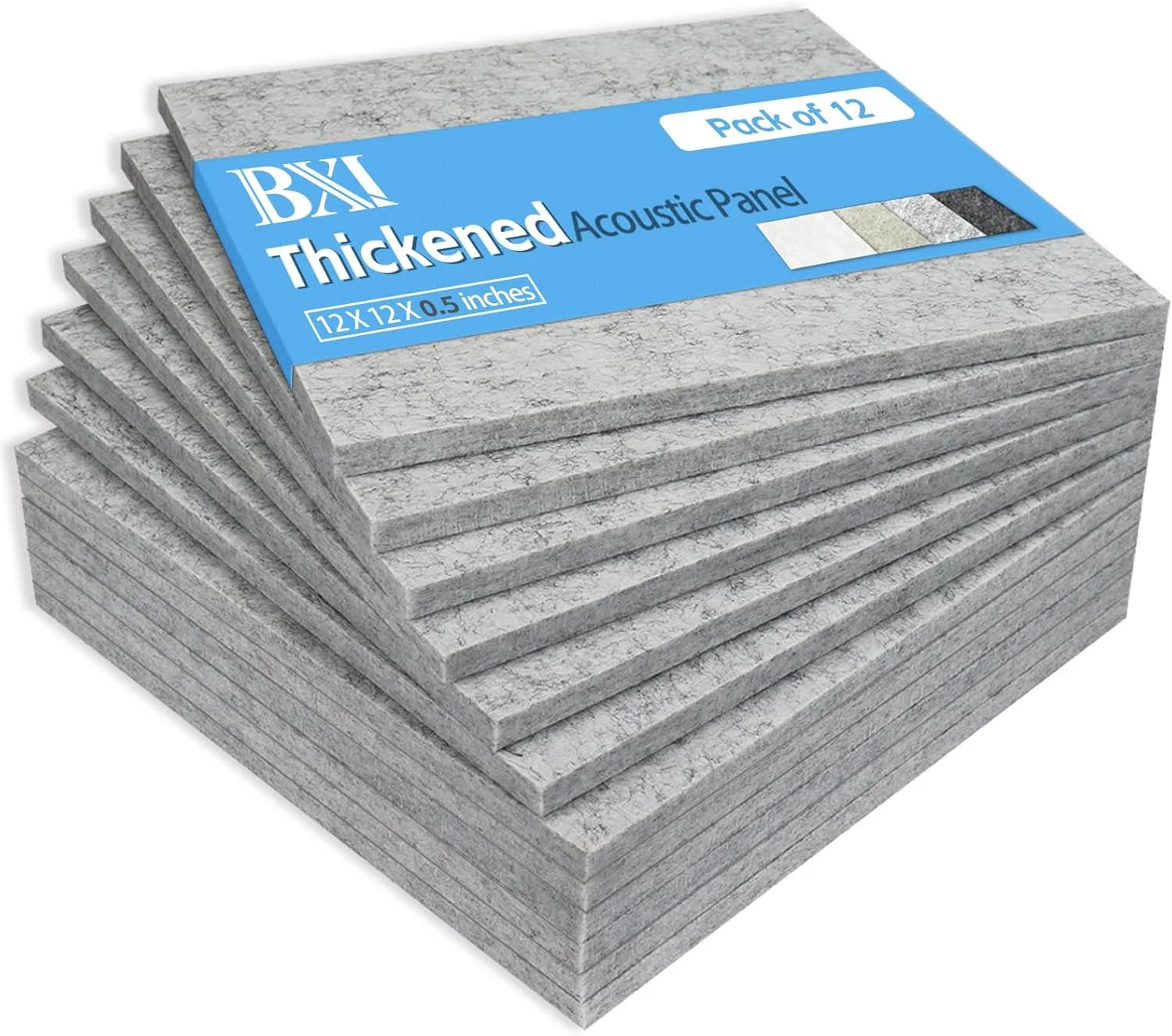 پنل های ضخیم جاذب صدا BXI - بسته 12 عددی 30x30x1.2 سانتی متر پنل های آکوستیک متراکم، پنل های صوتی کاهش دهنده نویز اکو، پنل های استودیویی قابل نصب برای دیوار و سقف پنل های ضخیم جاذب صدا BXI - بسته 12 عددی 30x30x1.2 سانتی متر پنل های آکوستیک متراکم، پنل های صوتی کاهش دهنده نویز اکو، پنل های استودیویی قابل نصب برای دیوار و سقف