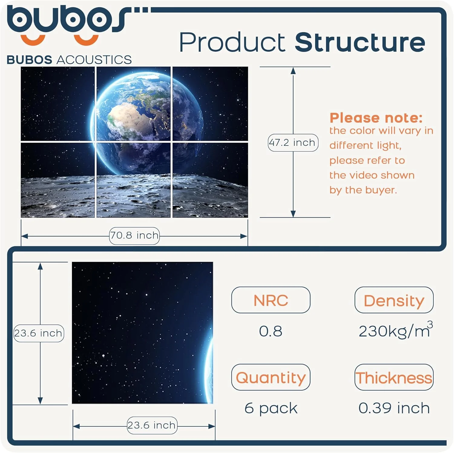 پنل های آکوستیک هنری Bubos، پنل دیواری آکوستیک ممتاز 183x122 سانتی متر، شامل چسب، پنل تزئینی جذب صدا برای دیوارها، تصفیه آکوستیک استودیو. پنل دیواری ضد صدا، 6 عددی، Earth پنل های آکوستیک هنری Bubos، پنل دیواری آکوستیک ممتاز 183x122 سانتی متر، شامل چسب، پنل تزئینی جذب صدا برای دیوارها، تصفیه آکوستیک استودیو. پنل دیواری ضد صدا، 6 عددی، Earth
