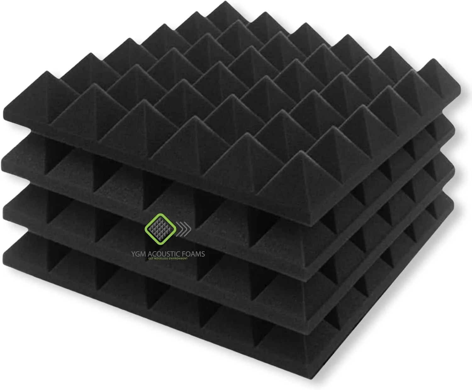 فوم آکوستیک هرمی YGM Acoustic Foams®، 30x30x5 سانتیمتر، تراکم 38 کیلوگرم بر متر مکعب، درجه ممتاز، کاهش و جذب نویز و اکو استودیو، ساختار سه بعدی (مشکی زغالی) (مجموعه 4 عددی) فوم آکوستیک هرمی YGM Acoustic Foams®، 30x30x5 سانتیمتر، تراکم 38 کیلوگرم بر متر مکعب، درجه ممتاز، کاهش و جذب نویز و اکو استودیو، ساختار سه بعدی (مشکی زغالی) (مجموعه 4 عددی)