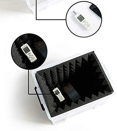فوم آکوستیک هرمی YGM Acoustic Foams®، 30x30x5 سانتیمتر، تراکم 38 کیلوگرم بر متر مکعب، درجه ممتاز، کاهش و جذب نویز و اکو استودیو، ساختار سه بعدی (مشکی زغالی) (مجموعه 4 عددی) فوم آکوستیک هرمی YGM Acoustic Foams®، 30x30x5 سانتیمتر، تراکم 38 کیلوگرم بر متر مکعب، درجه ممتاز، کاهش و جذب نویز و اکو استودیو، ساختار سه بعدی (مشکی زغالی) (مجموعه 4 عددی)