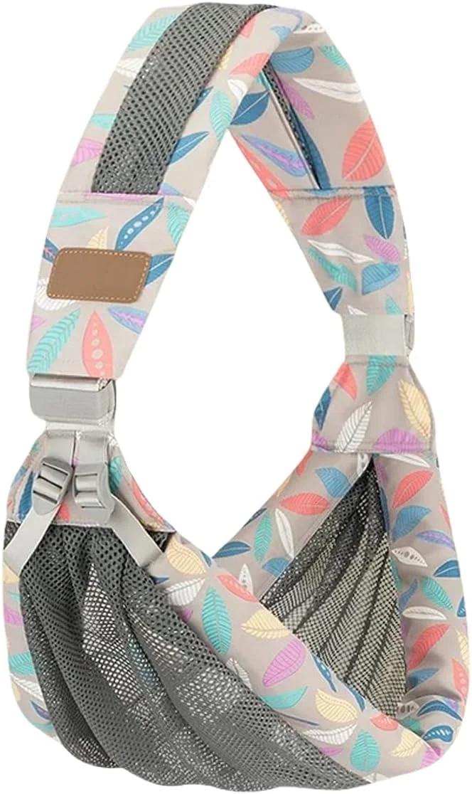 آغوشی نوزاد تک شانه قابل تنظیم برای نوزاد، آغوشی کم وزن و توری تنفسی برای حمل نوزاد، مناسب برای نوزادان دختر و پسر از بدو تولد تا نوپا 2.7 تا 18 کیلوگرم