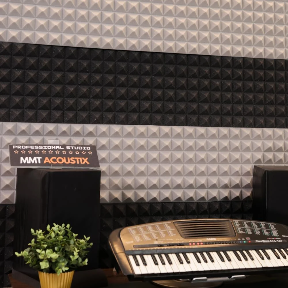 فوم آکوستیک هرمی MMT Acoustix® با جذب 90%، ابعاد 183x91 سانتی متر و ضخامت 5 سانتی متر | فوم آکوستیک درجه یک، پنل های آکوستیک دیواری دقیق برای عایق صدا، کاهش اکو و نویز | زغالی حرفه ای، 1 عدد فوم آکوستیک هرمی MMT Acoustix® با جذب 90%، ابعاد 183x91 سانتی متر و ضخامت 5 سانتی متر | فوم آکوستیک درجه یک، پنل های آکوستیک دیواری دقیق برای عایق صدا، کاهش اکو و نویز | زغالی حرفه ای، 1 عدد