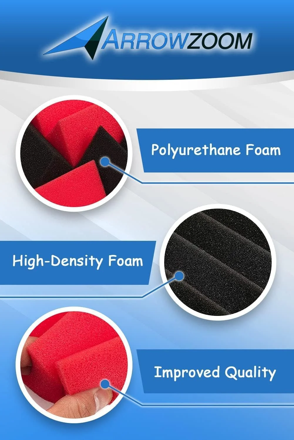 پنل های آکوستیک Arrowzoom، 24 عدد پنل جاذب صدا، تایل های آکوستیک 25x25x5 سانتی متر، عایق صدا برای استودیو، فوم متراکم 26 کیلوگرم بر متر مکعب برای دیوارهای آکوستیک، فوم ضد حریق، 1134 سفید پنل های آکوستیک Arrowzoom، 24 عدد پنل جاذب صدا، تایل های آکوستیک 25x25x5 سانتی متر، عایق صدا برای استودیو، فوم متراکم 26 کیلوگرم بر متر مکعب برای دیوارهای آکوستیک، فوم ضد حریق، 1134 سفید
