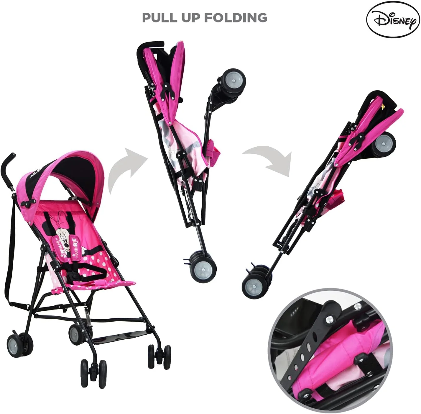 کالسکه عصایی سبک وزن دیزنی مینی موس - مناسب برای 6 تا 36 ماهگی، وزن 4.3 کیلوگرم کالسکه عصایی سبک وزن دیزنی مینی موس - مناسب برای 6 تا 36 ماهگی، وزن 4.3 کیلوگرم