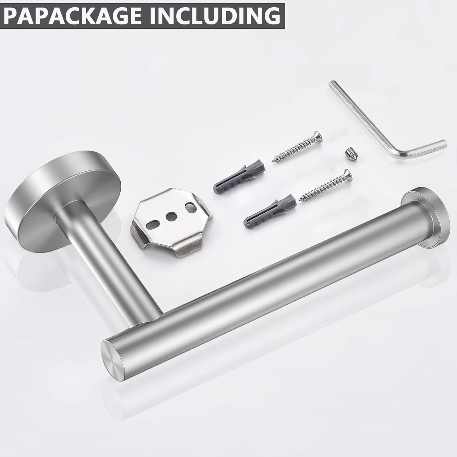 جا دستمال کاغذی توالت WOOPHEN استیل ضد زنگ، جا رولی دستمال کاغذی گرد مدرن، جا رولی توالت دیواری 6 اینچی برای حمام، آشپزخانه، دستشویی (نیکل برس خورده) جا دستمال کاغذی توالت WOOPHEN استیل ضد زنگ، جا رولی دستمال کاغذی گرد مدرن، جا رولی توالت دیواری 6 اینچی برای حمام، آشپزخانه، دستشویی (نیکل برس خورده)